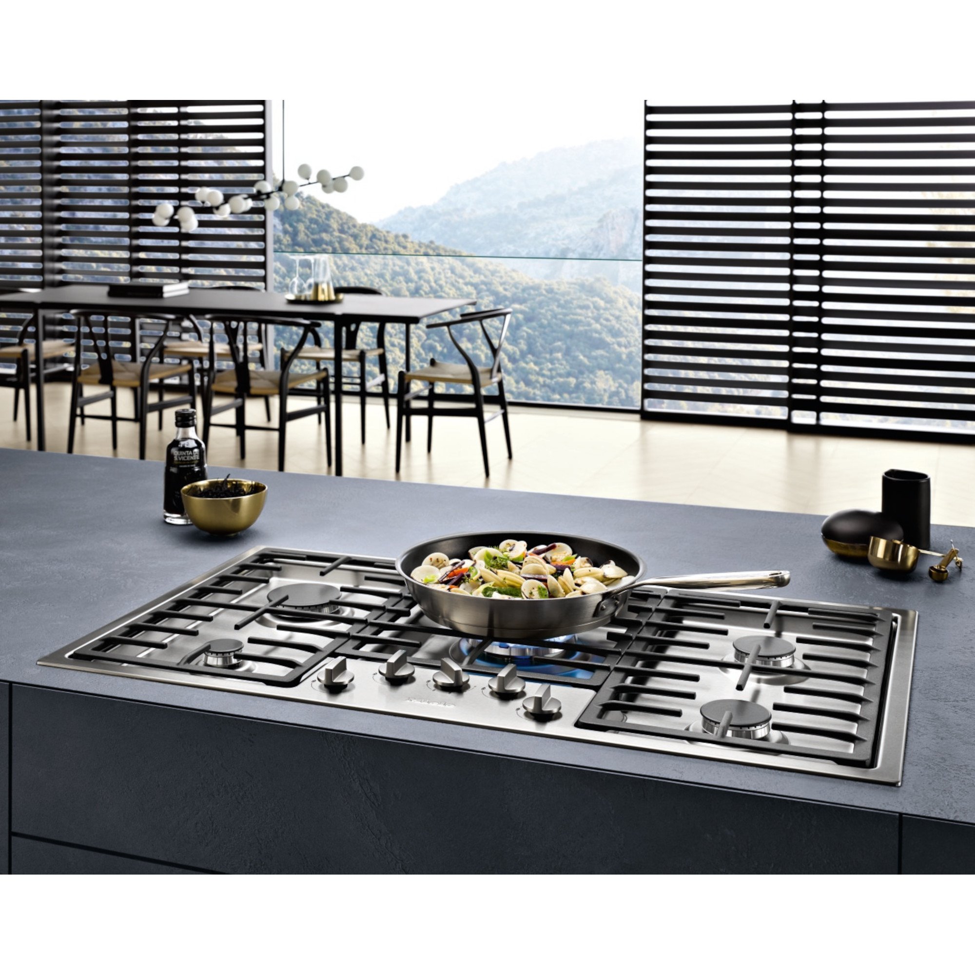 KM2354SS 888mm Built-In 5 Burner Gas Hob