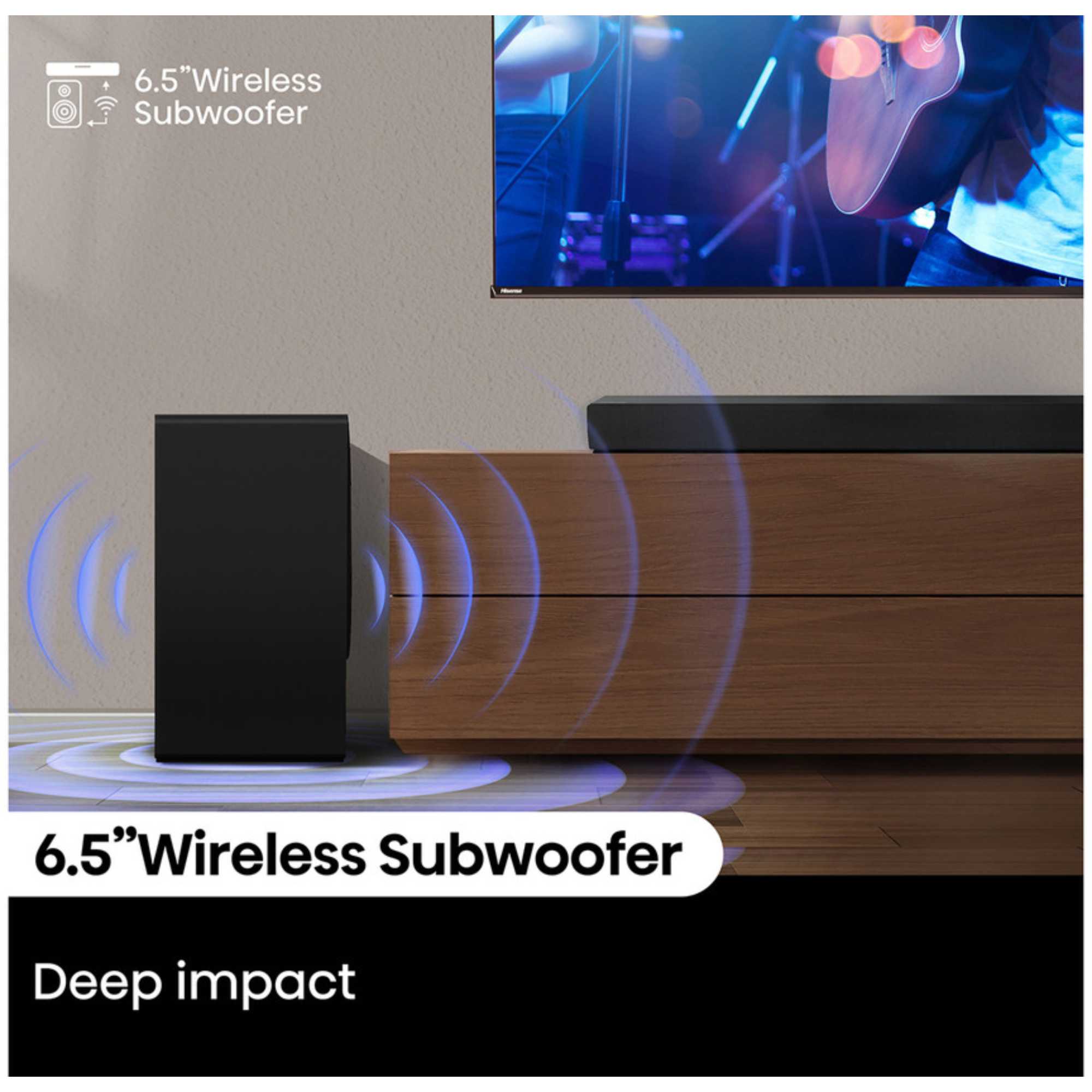 AX5100Q 5.1ch Dolby Atmos Soundbar with Wireless Subwoofer