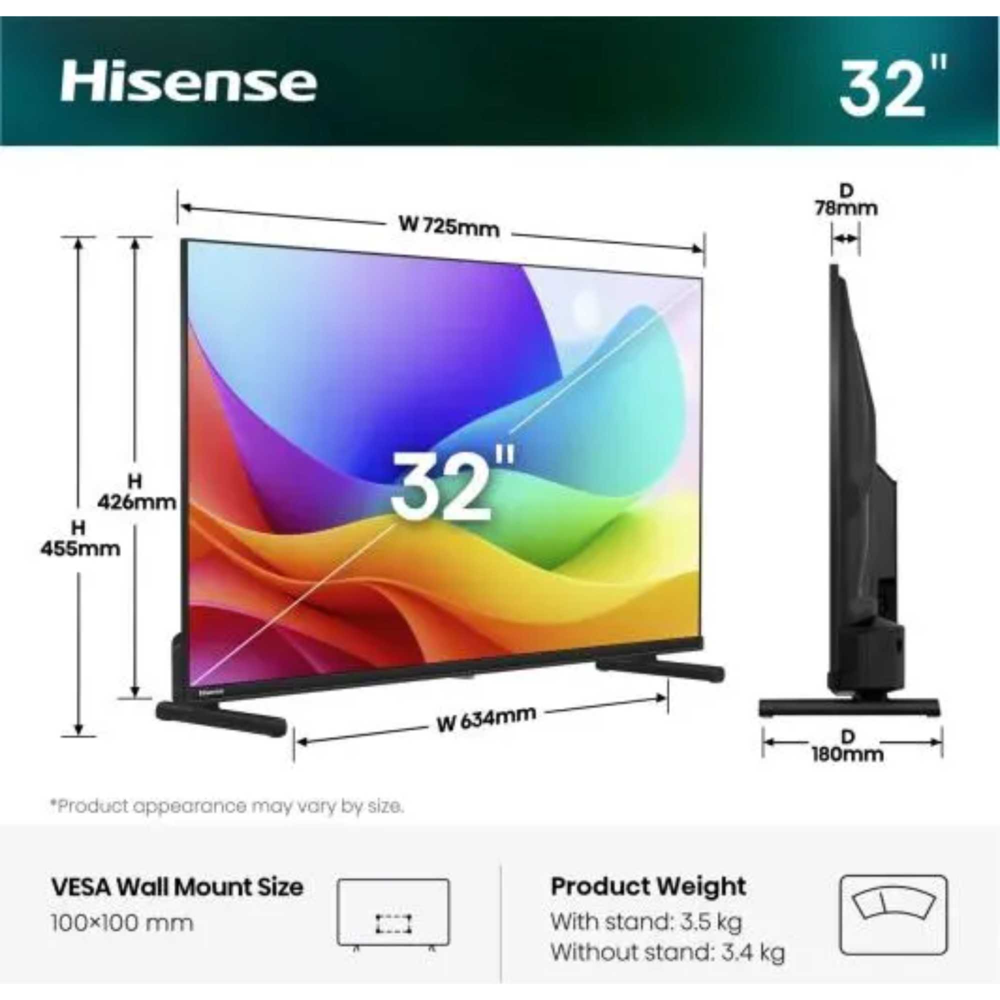 A5S 32" Full 1080 HD Hi-QLED Smart TV - 32A5STUK