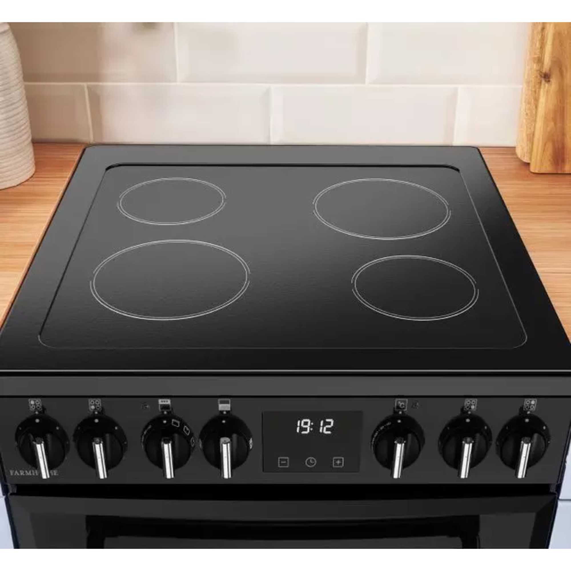 60cm Electric Double Oven Cooker - MRAFHOUSE60EBLK