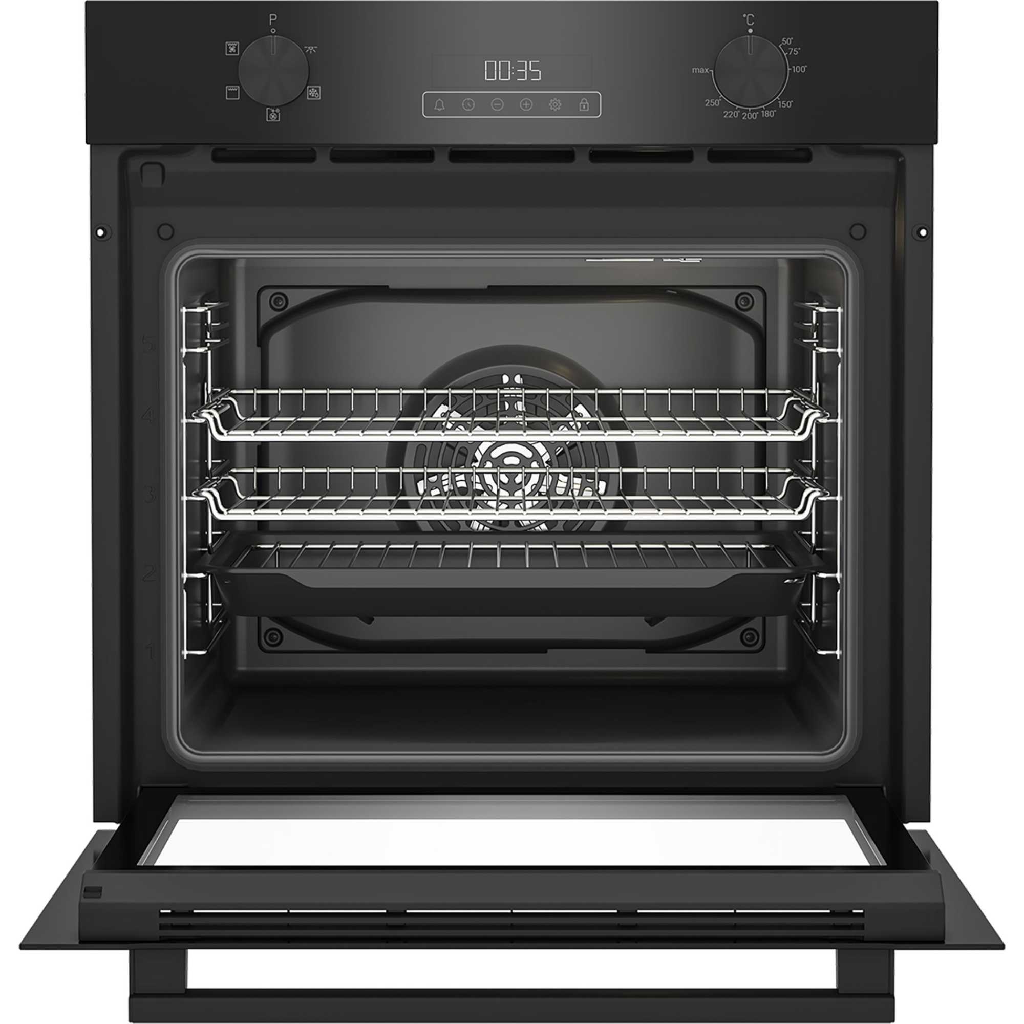 AeroChef ROEN8201B Built-In Single Electric Oven - Black