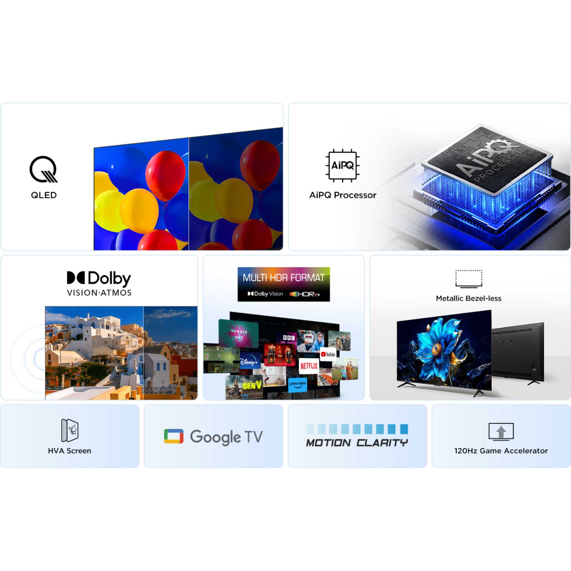 P7K-UK 85" 4K Smart QLED Google TV 60Hz - 85P7KUK
