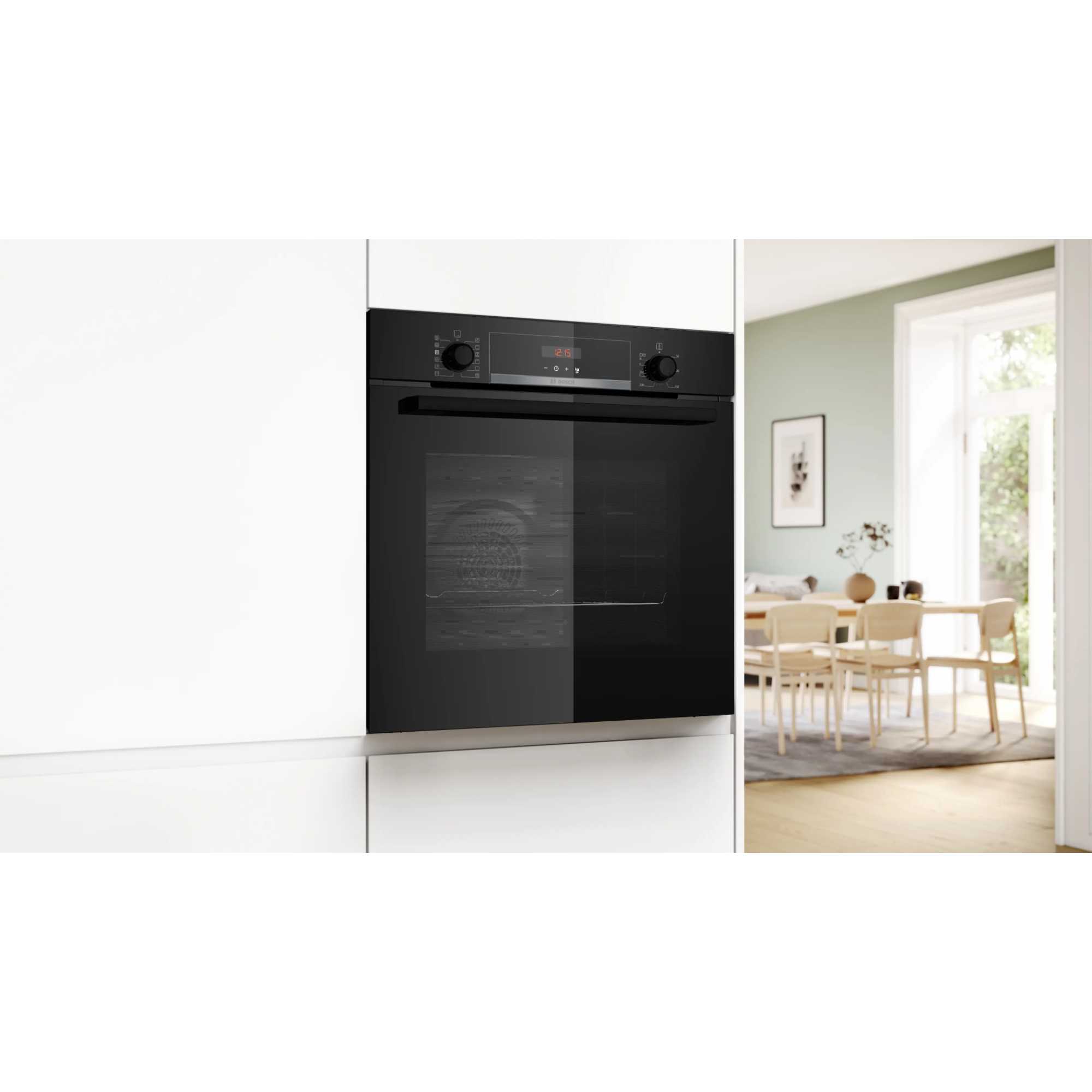 Series 4 HQA574BB3B Built-In Single Oven with Steam Function - Black