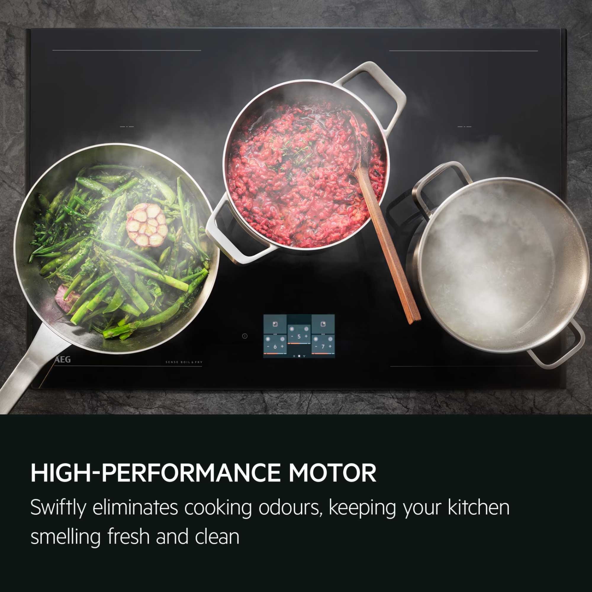 GB87D91CB 8000 90cm AuroraTech Chimney Hood with 3 Speed Settings - Black