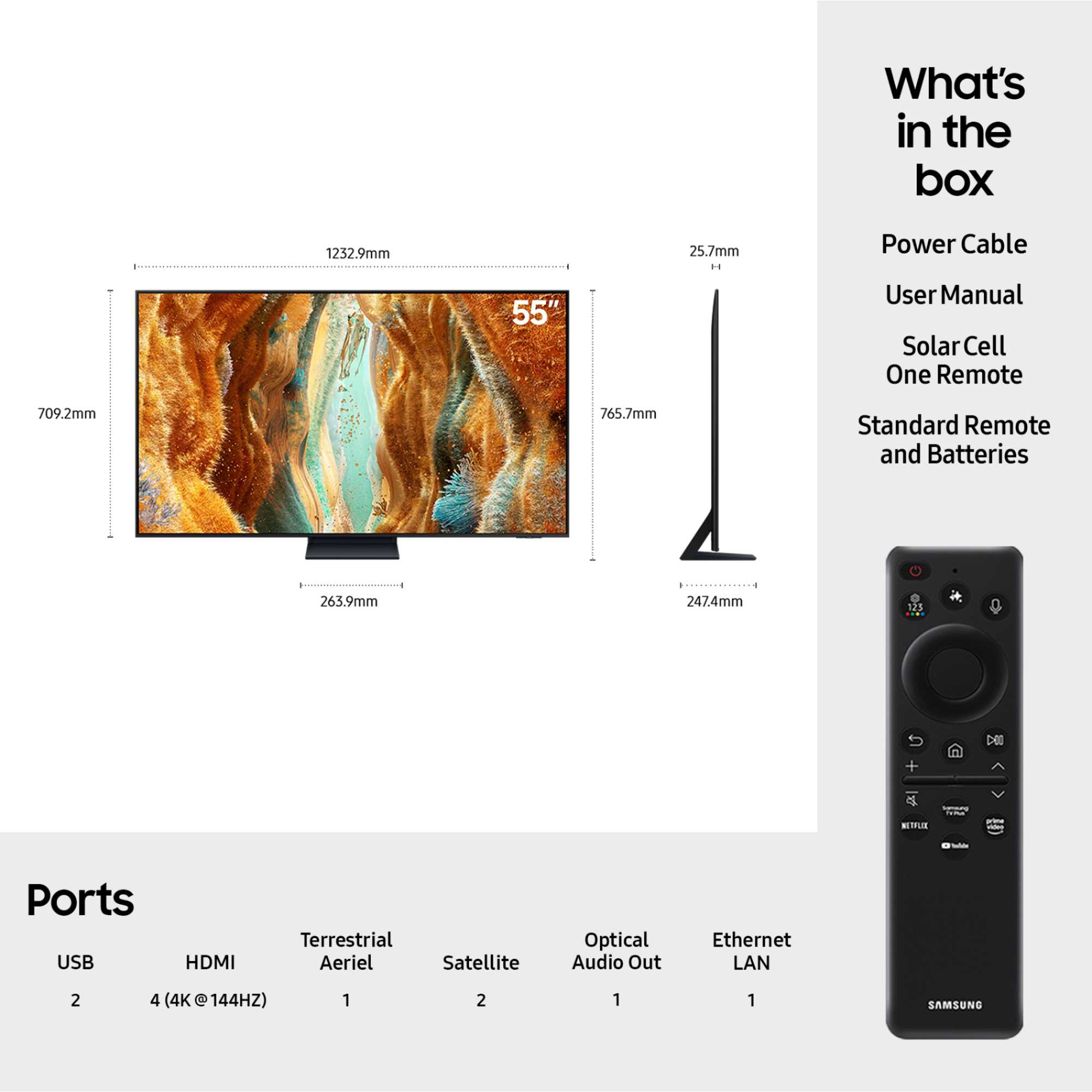 QN73F 55" 4K Ultra HD Neo QLED Vision AI Smart TV - QE55QN73F