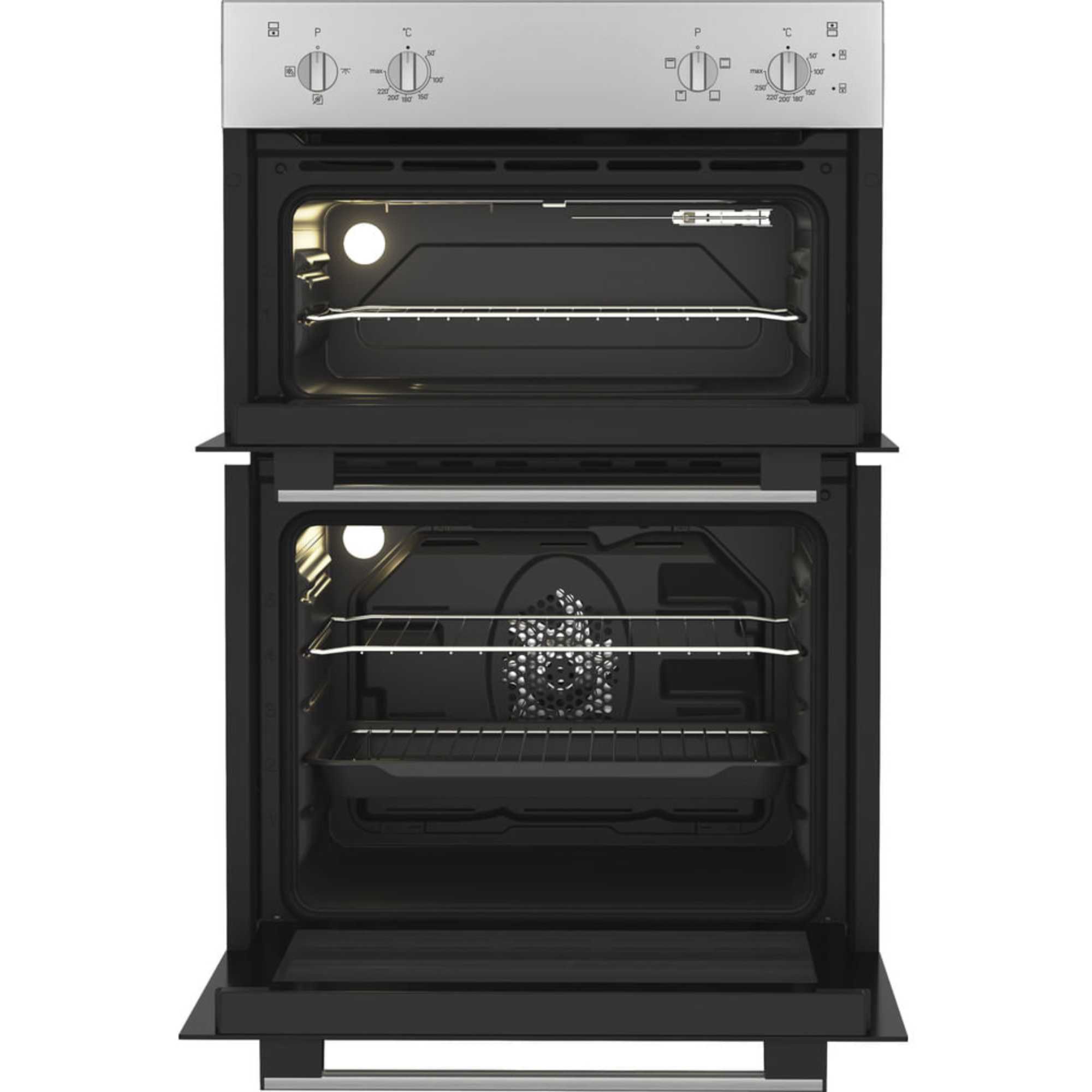 DII 10N S Built-In Electric Fan Double Oven - Silver