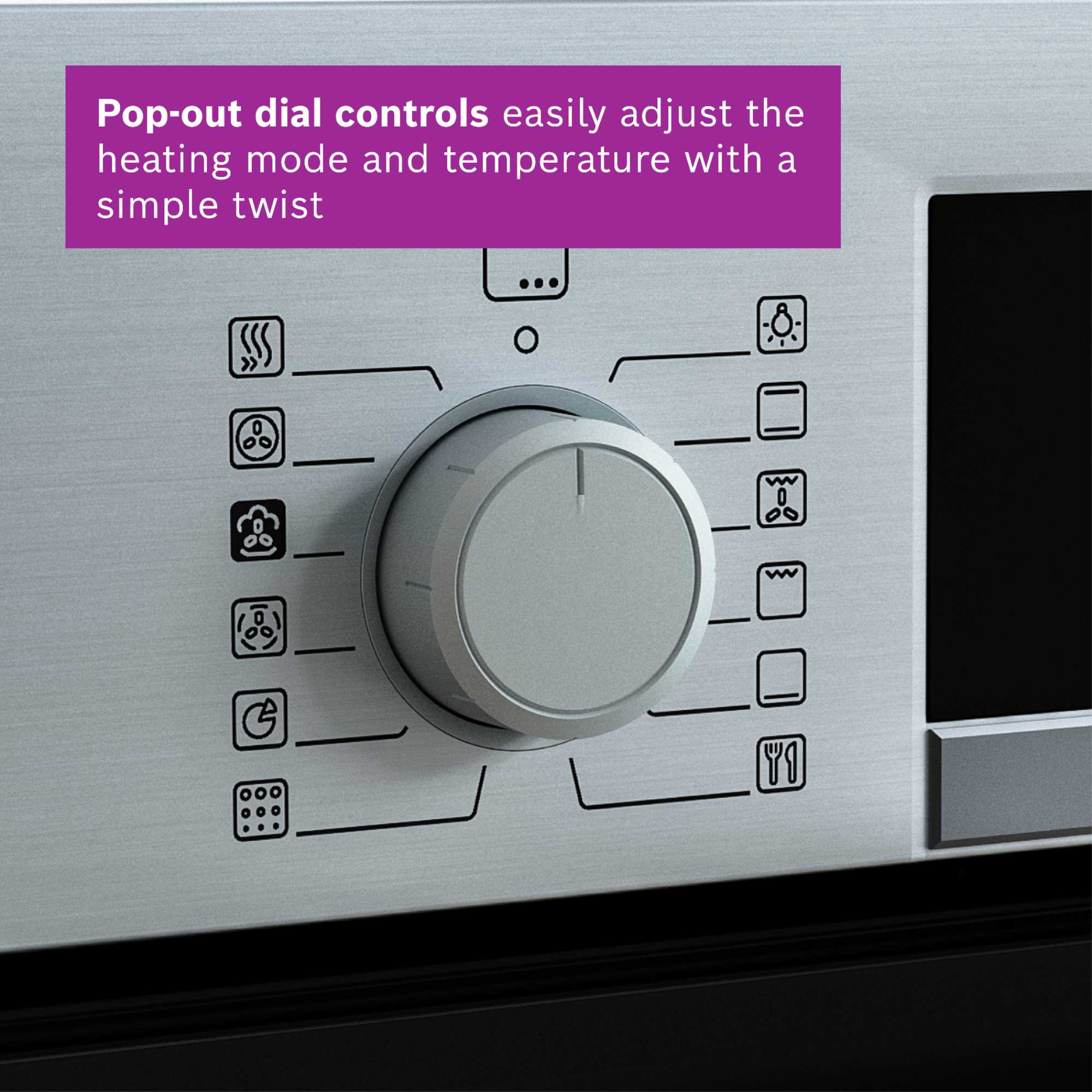 Series 4 HQA534BB3B Built-In Single Oven with Steam Function - Black