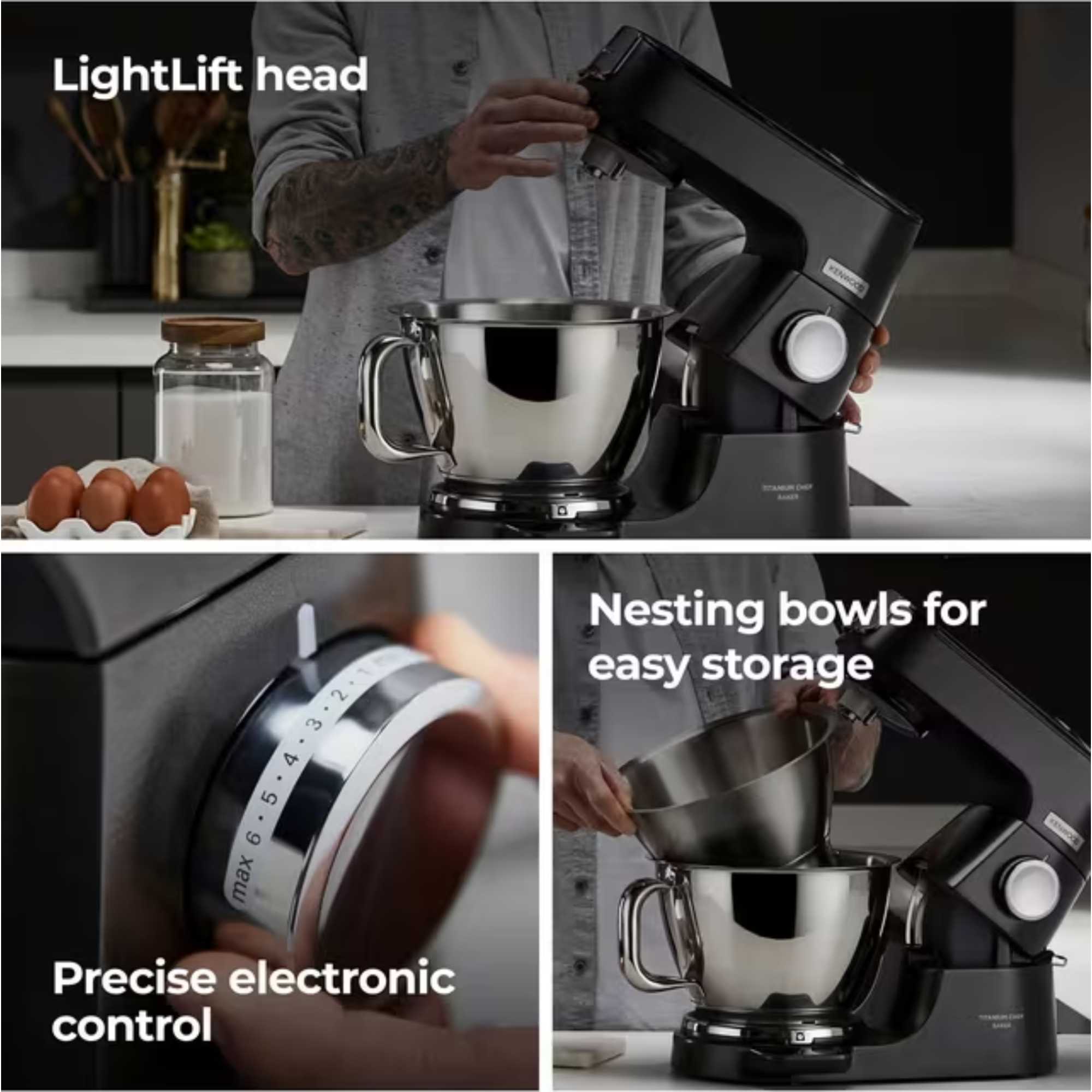 Autograph Chef Baker Stand Mixer - Black - KVC85.004BK