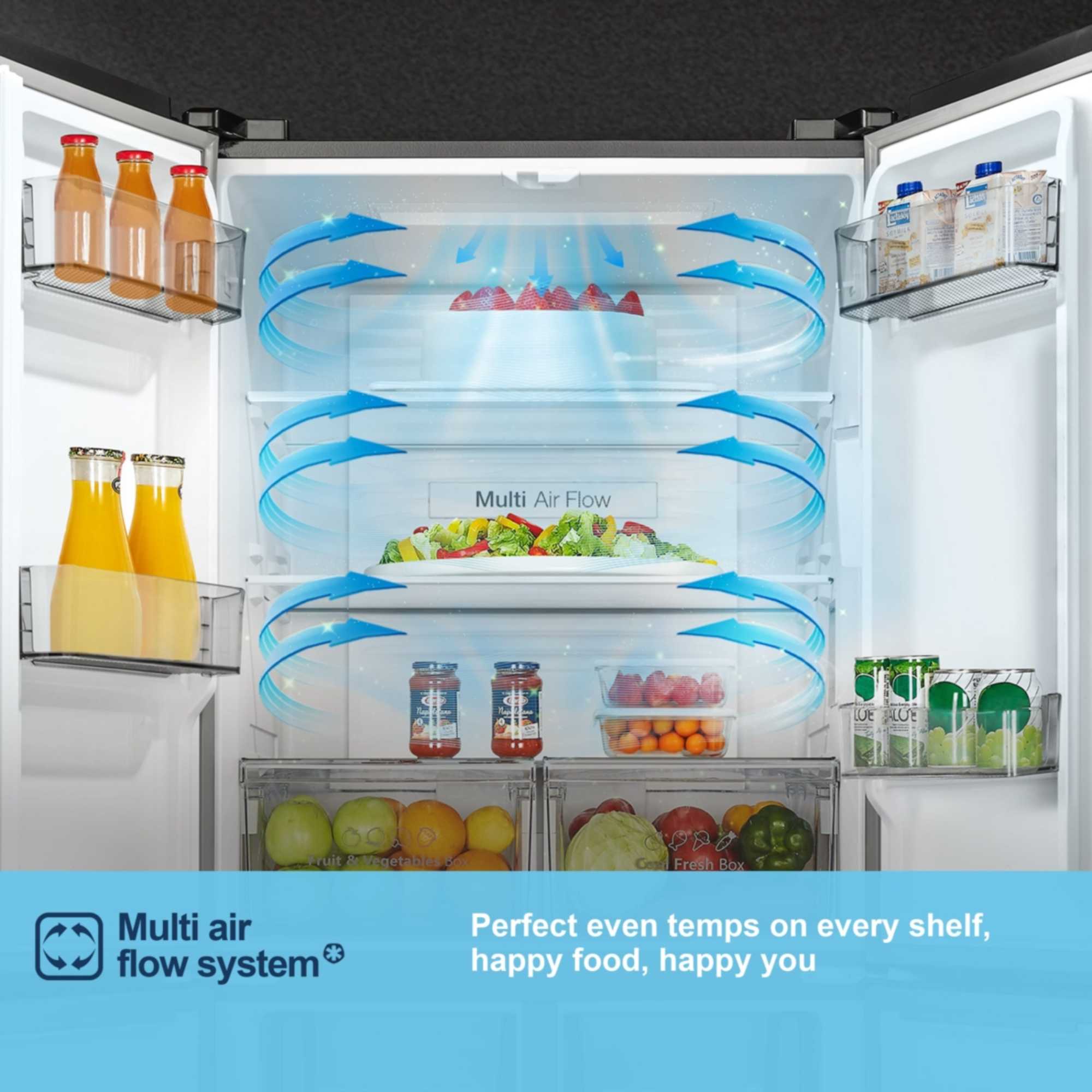 American Style Fridge Freezer 60/40 Total No Frost - Black - MQ79395EB