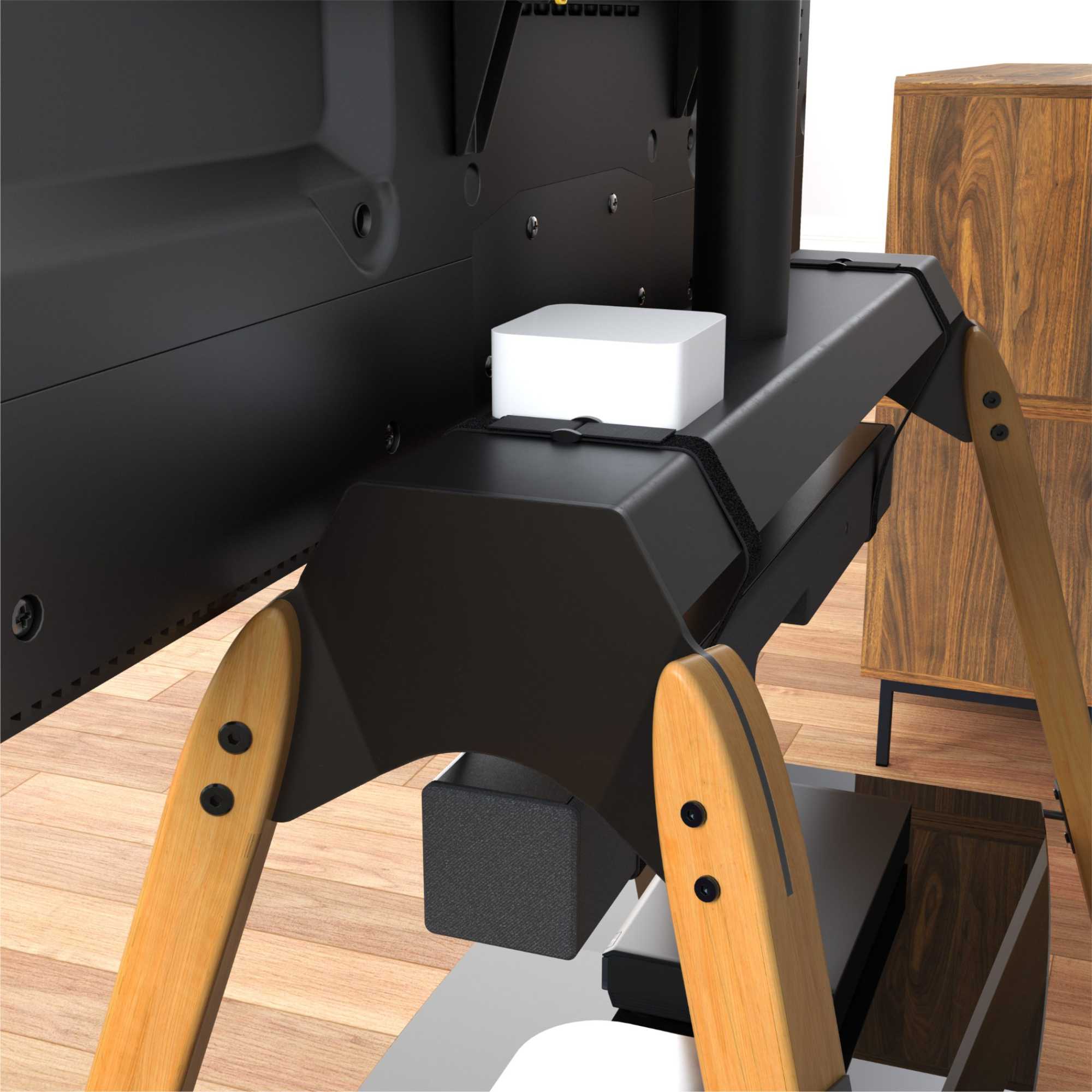 FSL1120HOQLWB-2 Hoxton Quad TV Stand - Light Wood