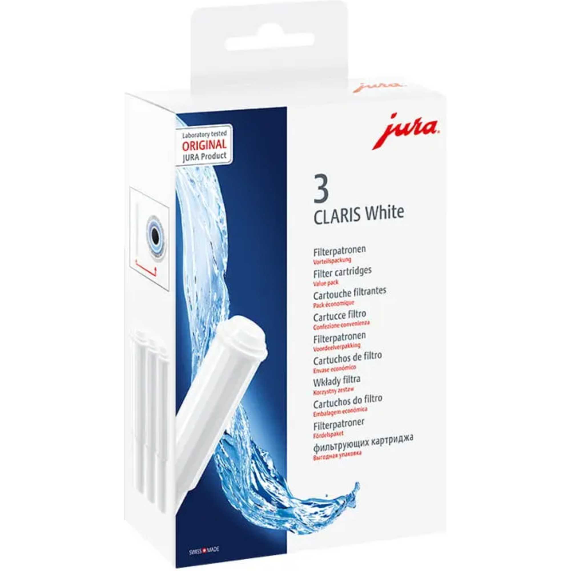 68739 Filter Cartridge CLARIS White 3x Pack - For Jura Coffee Machines