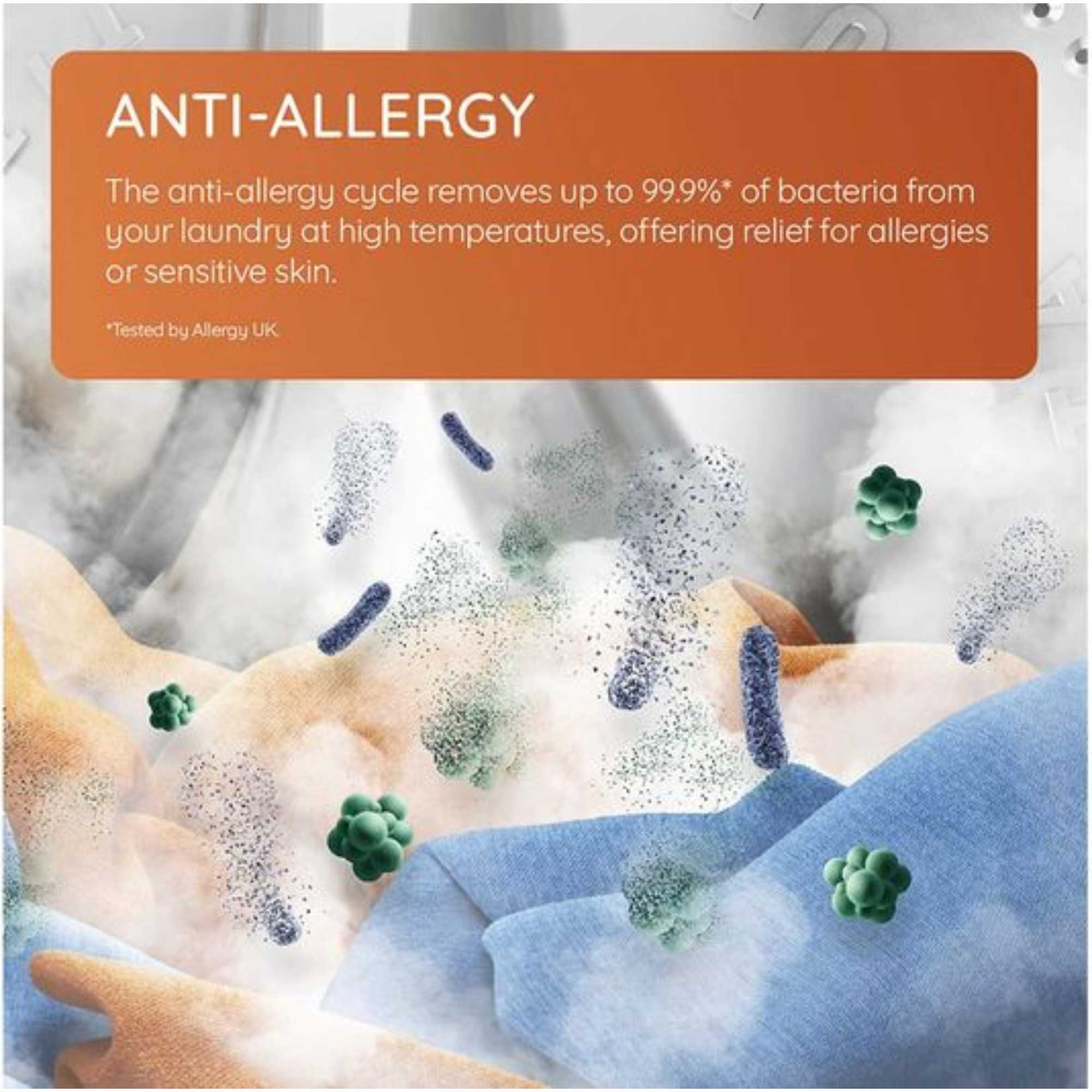 H101B ANTI STAIN UK 10kg Washing Machine 1400rpm - Black