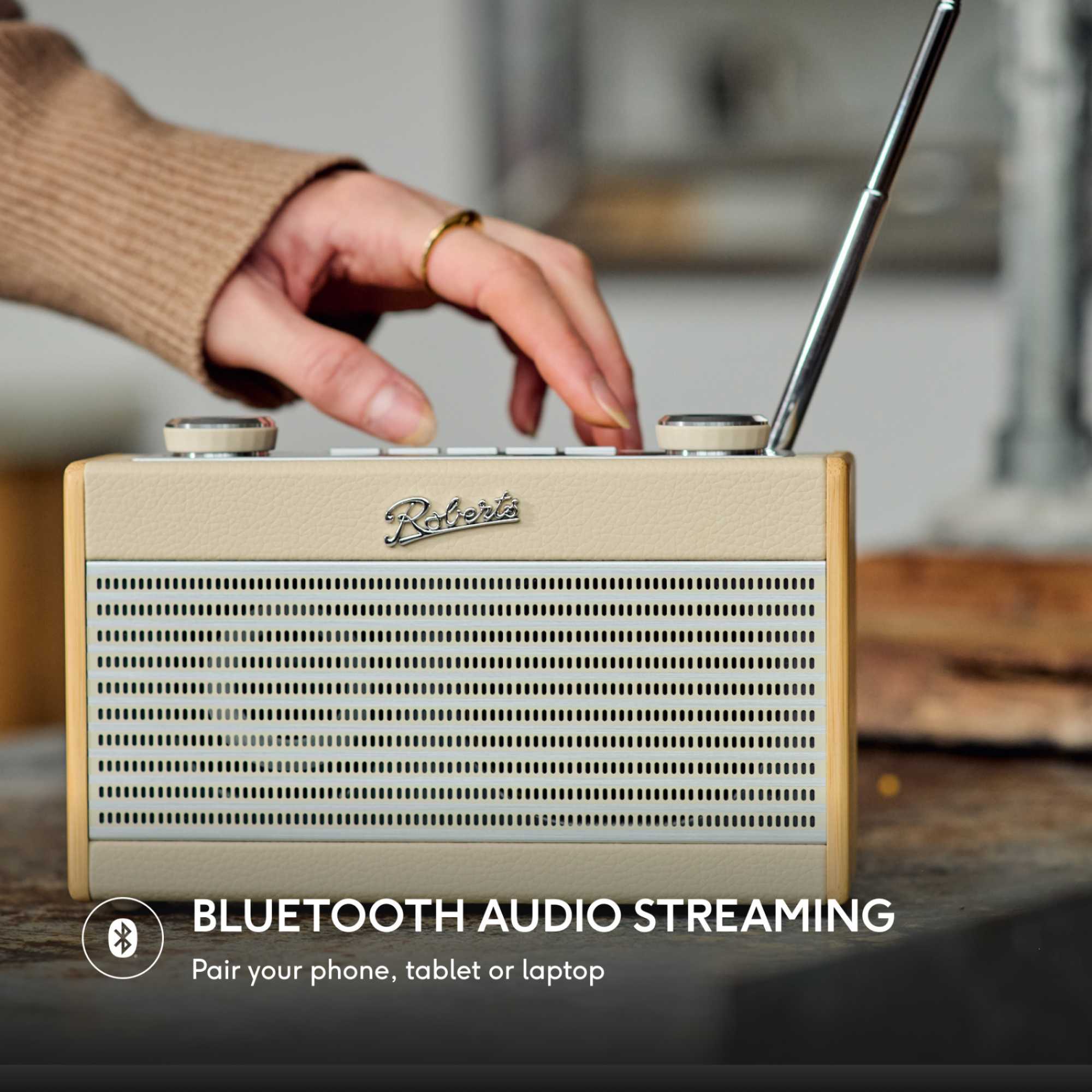 Rambler UNO DAB/DAB+/FM RDS Radio with Bluetooth - Pastel Cream