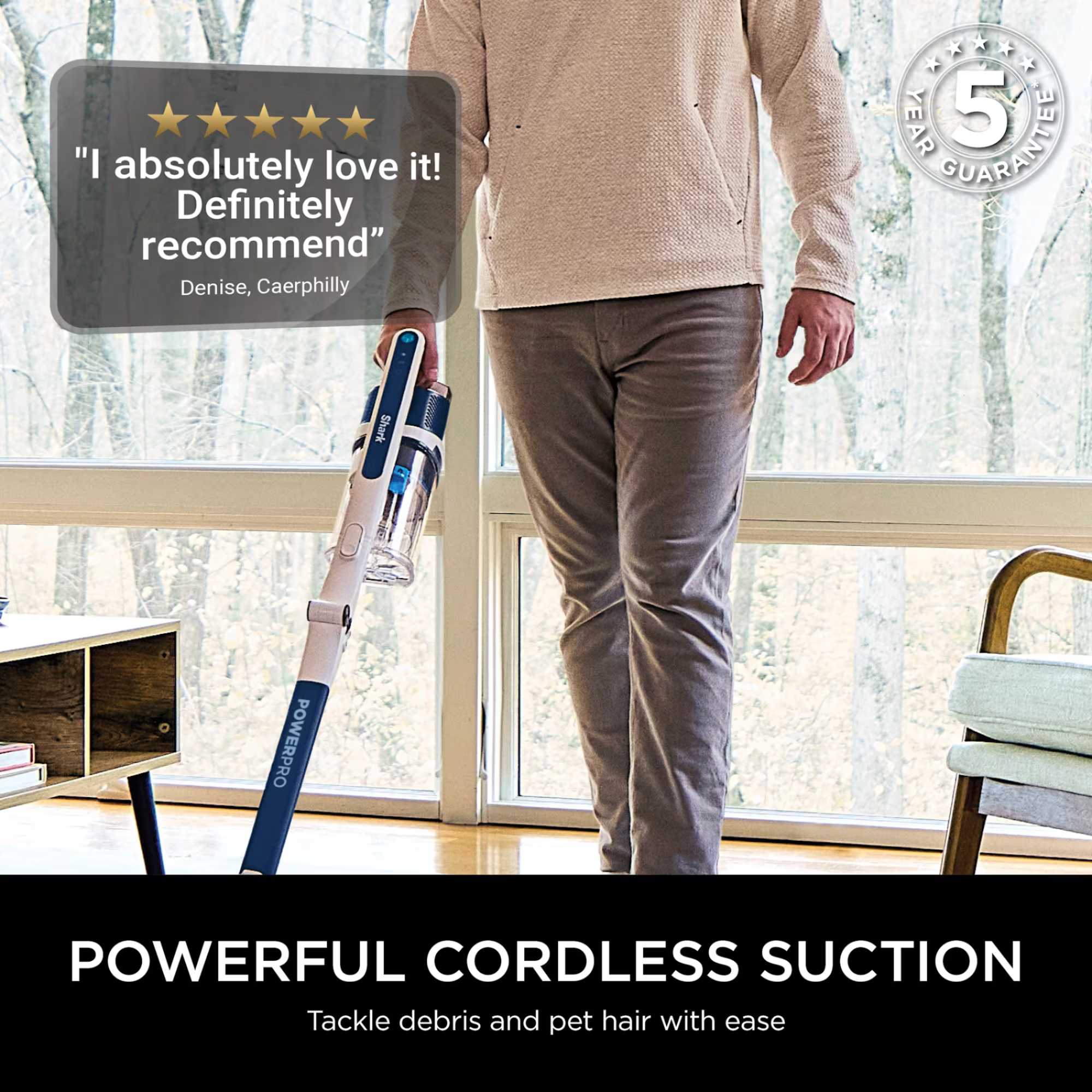 IZ380UK PowerPro Cordless Stick Vacuum with Anti Hair Wrap & Floor Detect