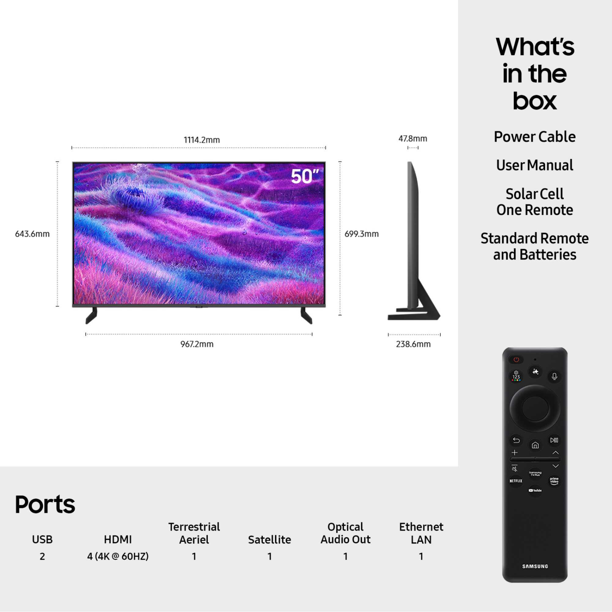 QN80F 50" 4k Ultra HD Neo QLED Neo Quantum HDR Smart TV QE50QN80F