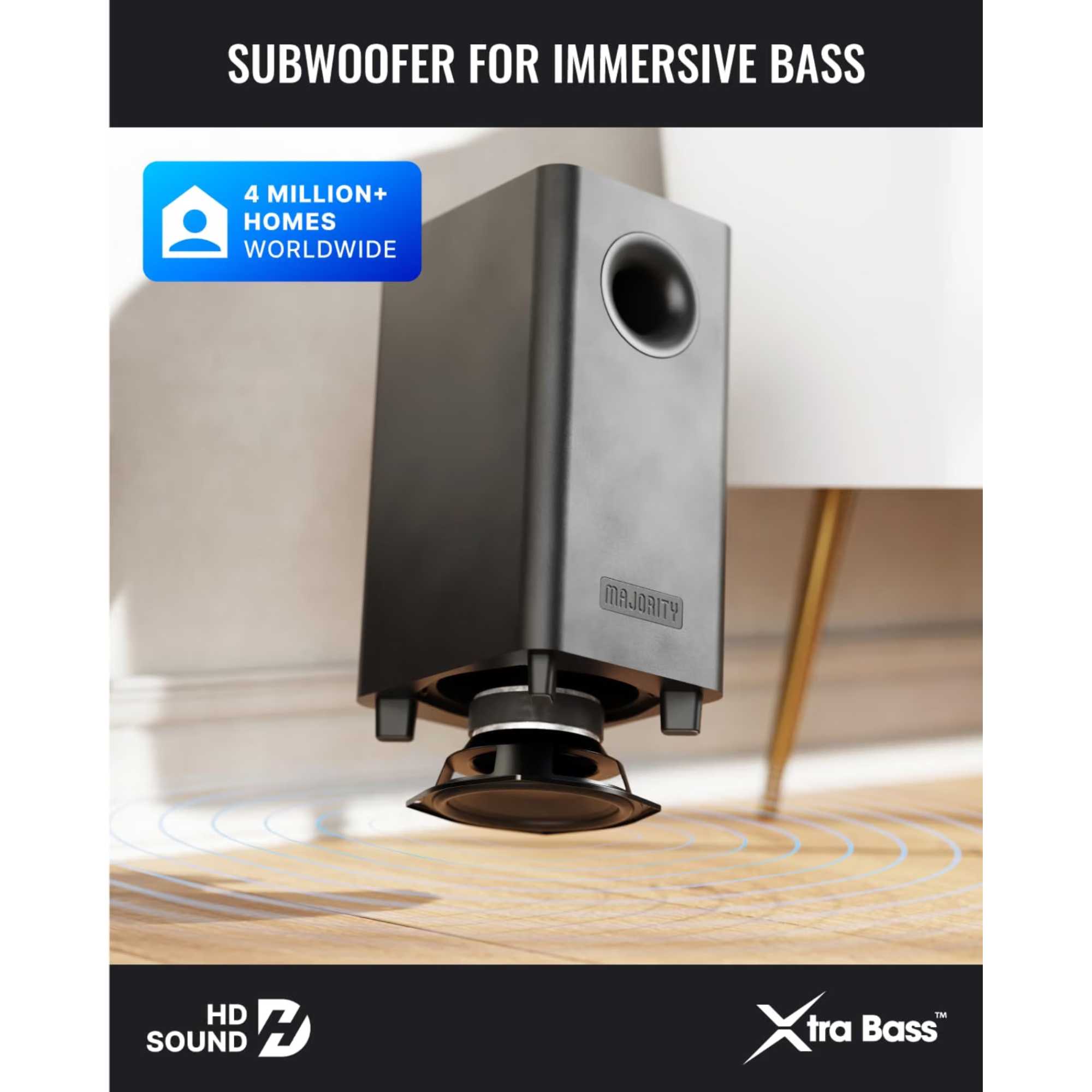 Bowfell Halo 5.1 Atmos Dolby Surround Sound System - Black