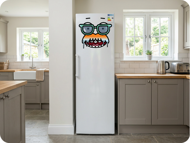 Fridge freezer in a modern kitchen, representing Hughes fridge freezer warranty and protection cover against unexpected breakdowns and repair costs.