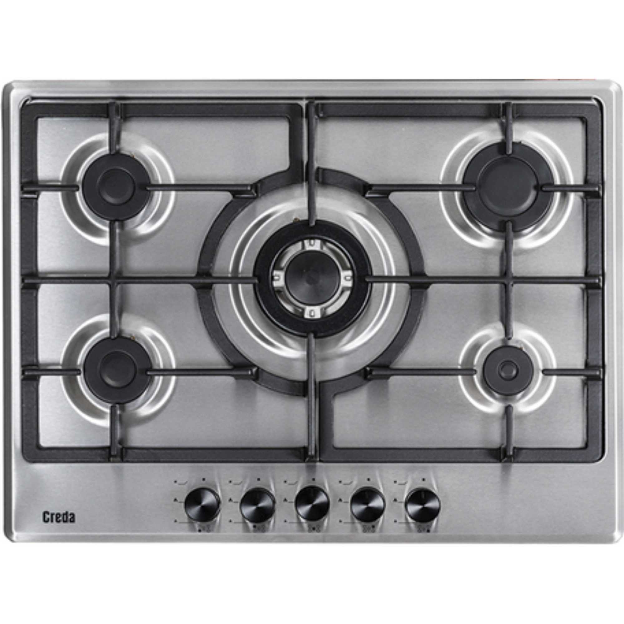 C70GFCWX 70cm 5 Burner Gas Hob - Stainless Steel