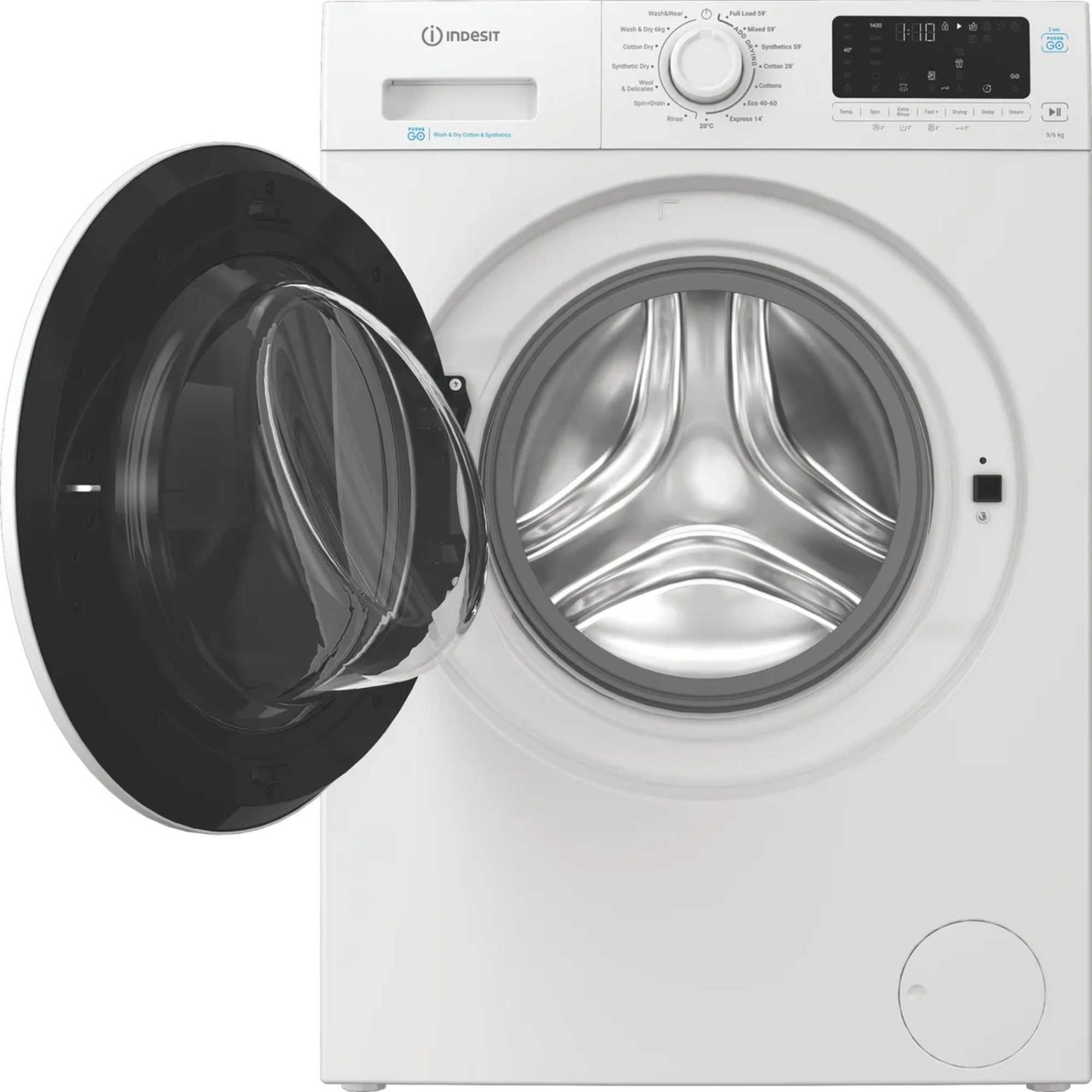 IDP 9646 PUSH&GO UK 9kg / 6kg Washer Dryer with 1400 rpm - White