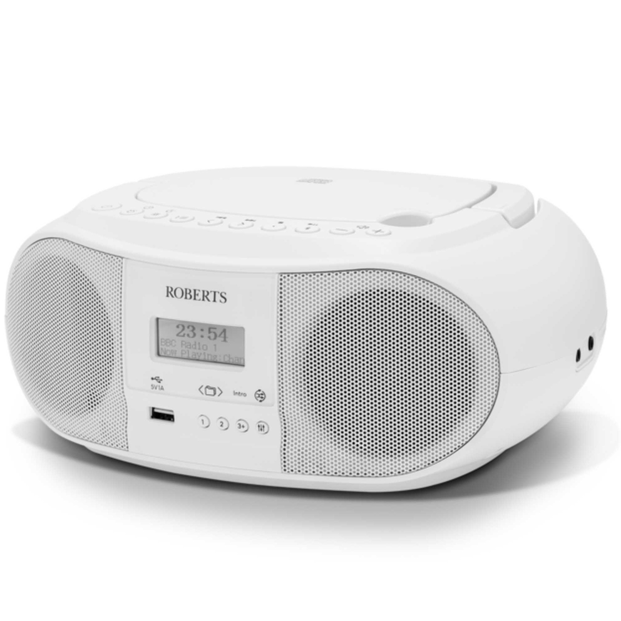 Zoombox 4 DAB/FM CD Bluetooth Portable Boombox - White