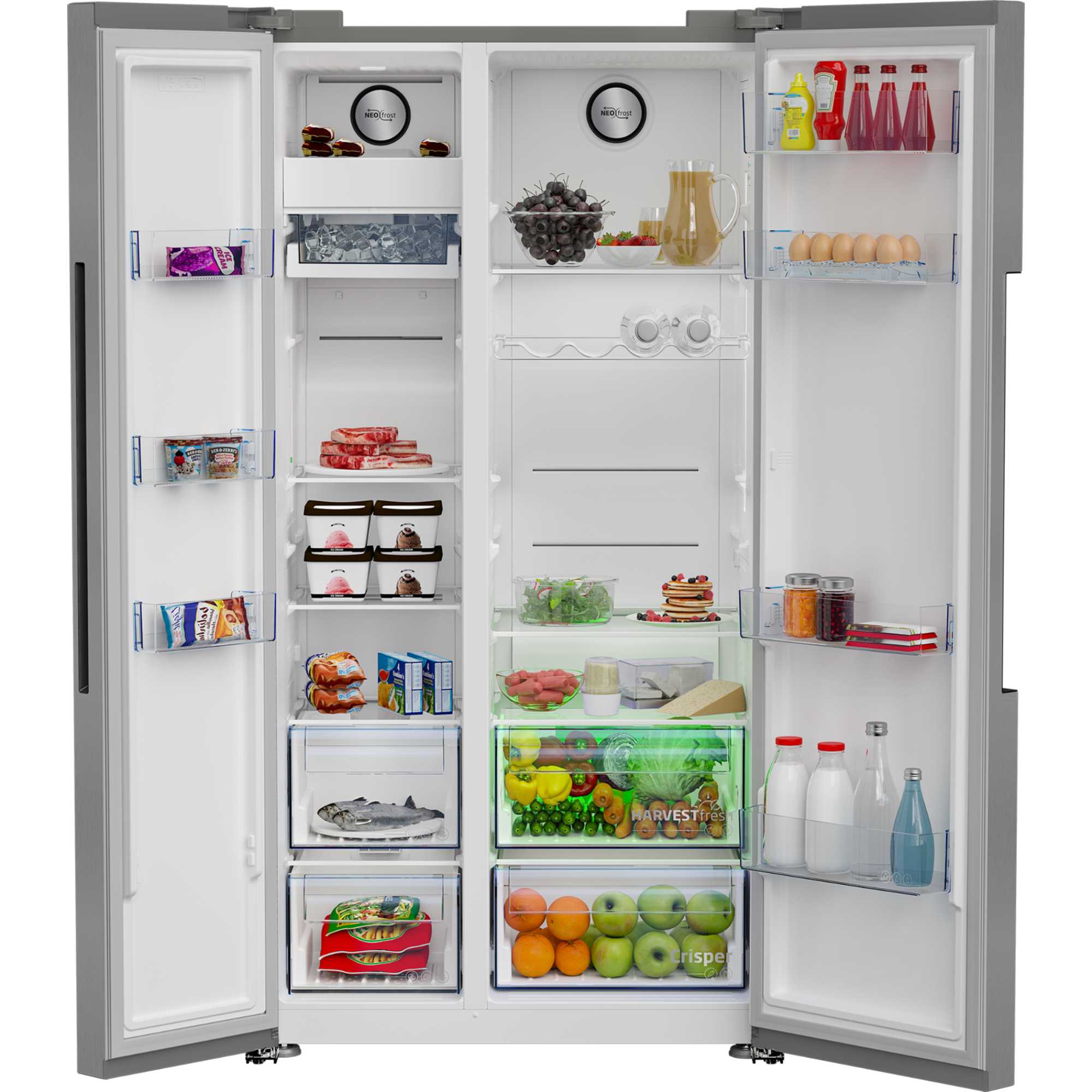 ASP342NDVPX 571L American Style Fridge Freezer - Stainless Steel