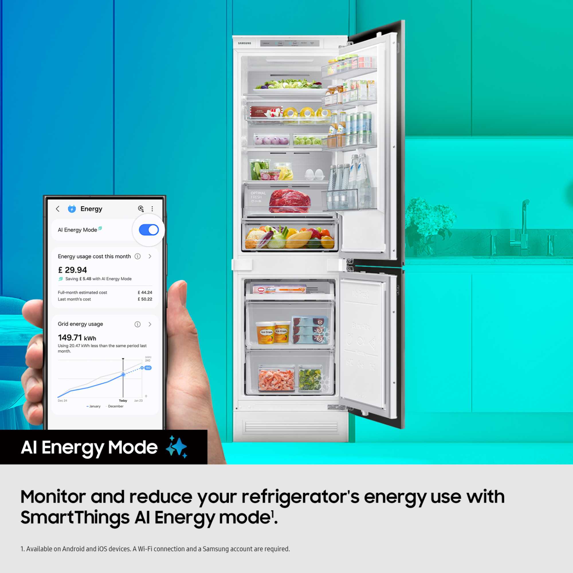 BRB70F26DES0EU 267L Built-In Fridge Freezer