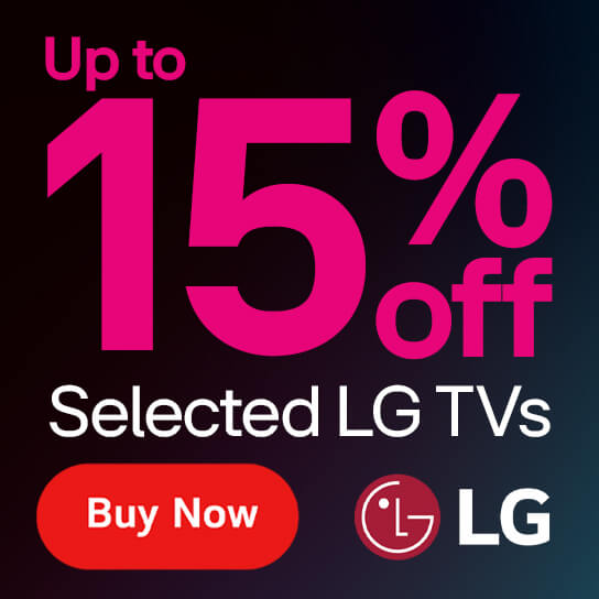 Up to 15% off selected LG TVs