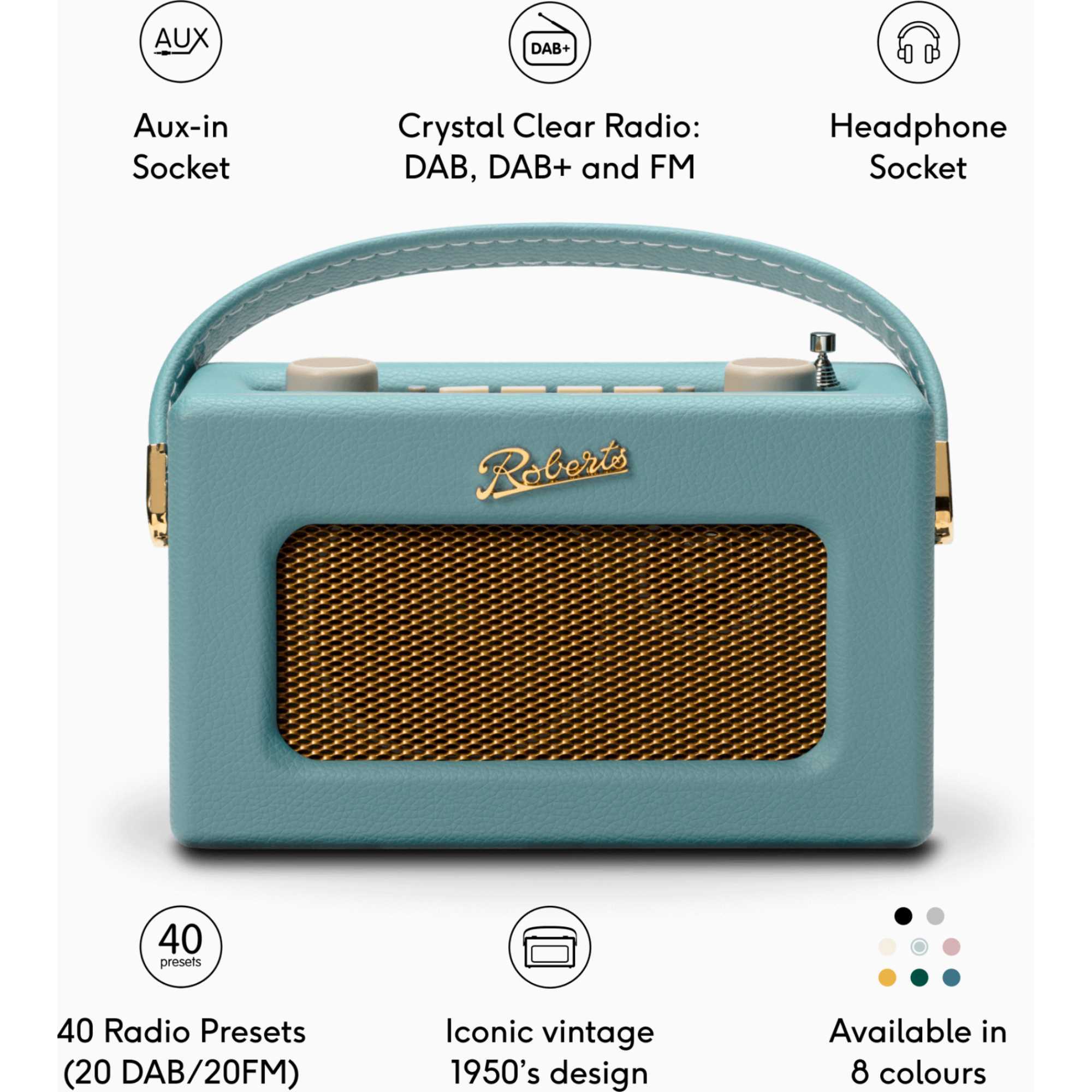 Revival Uno BT DAB/DAB+/FM Radio - Duck Egg Blue