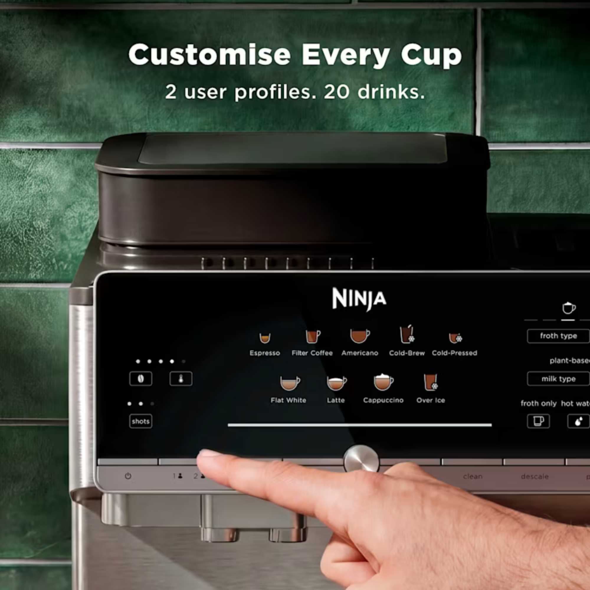AE1001UK AutoBarista Espresso Coffee Machine Black & Stainless Steel