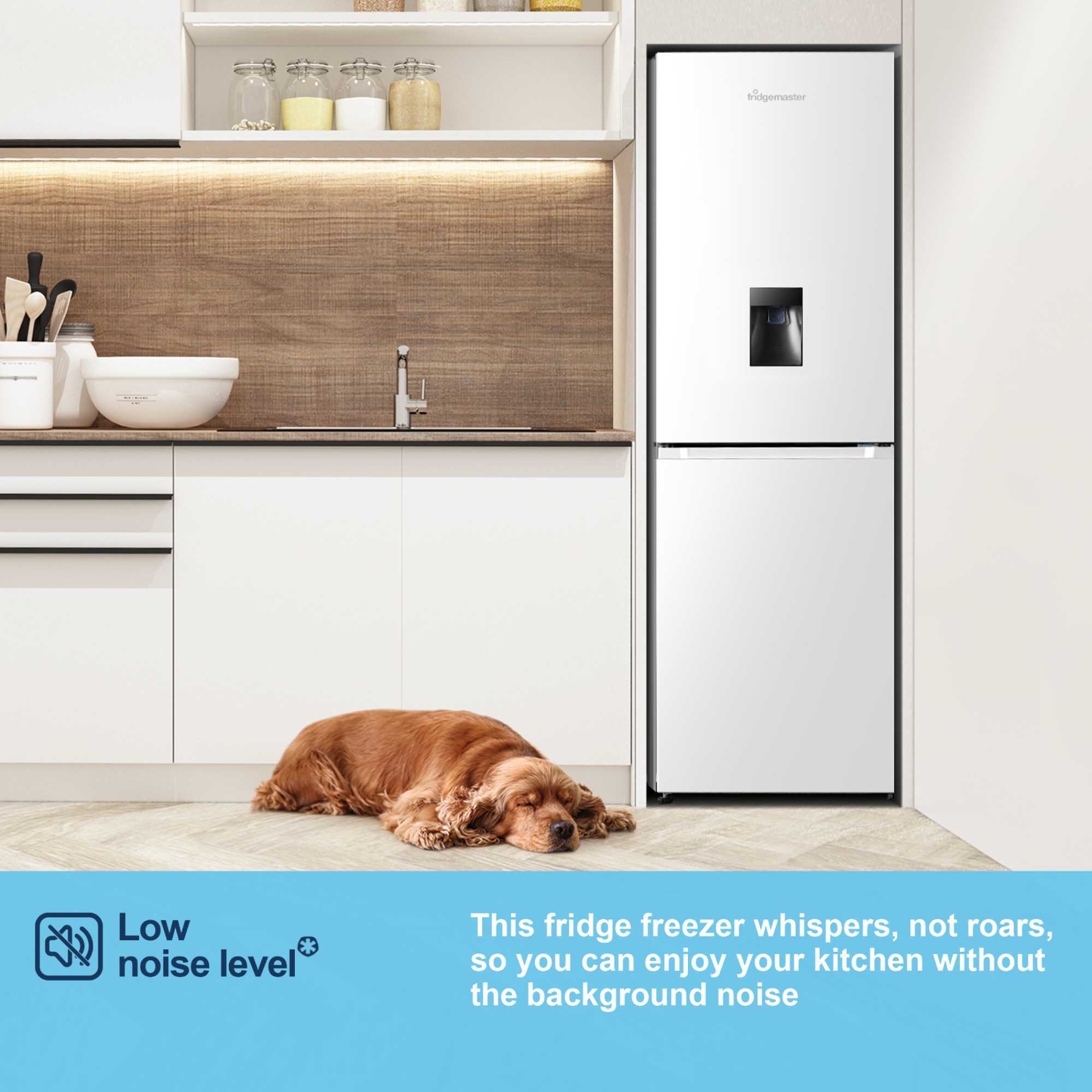 MC55251DE 256L Total No Frost Fridge Freezer with Water Dispenser - White