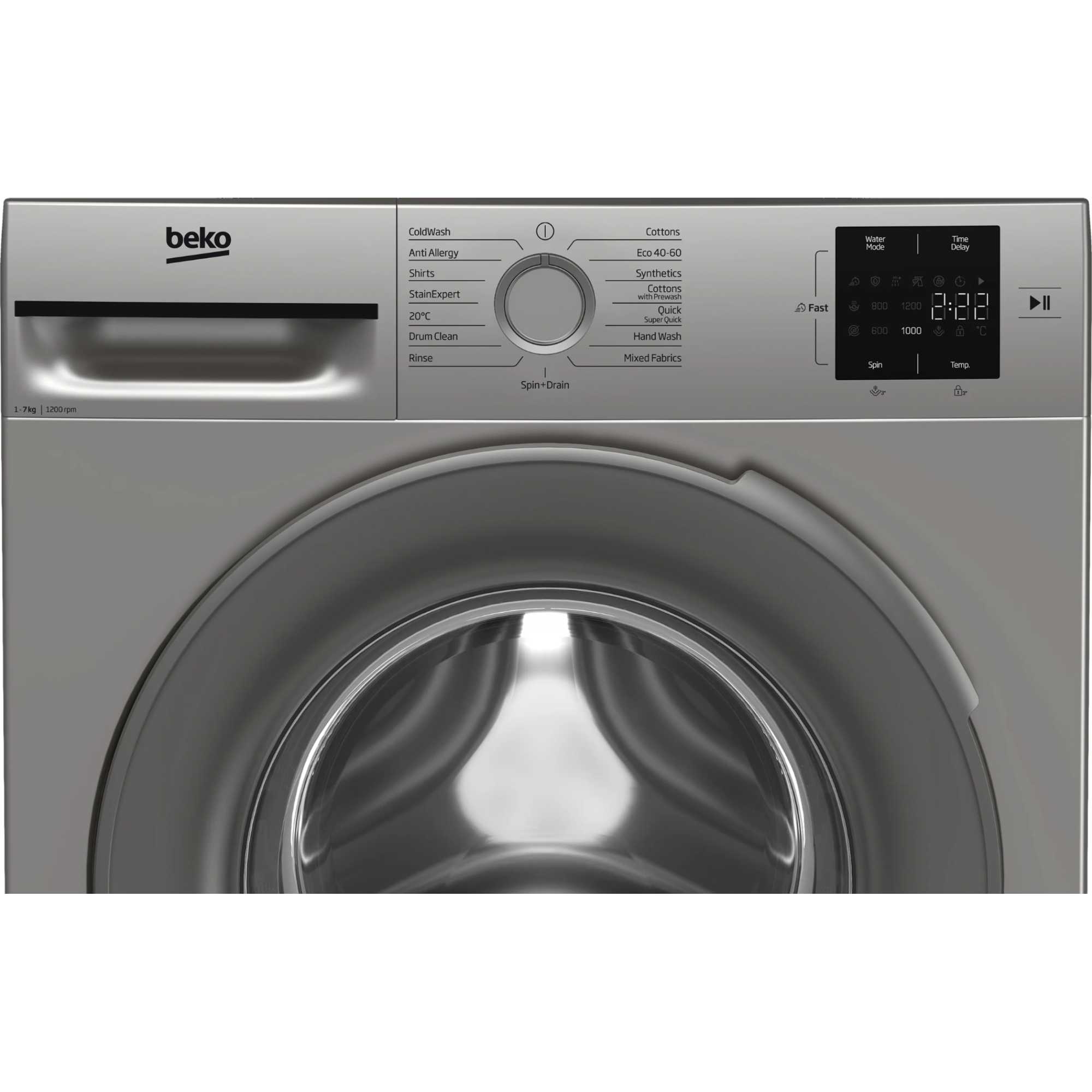 BM1WT3721S 1200rpm 7kg Washing Machine with Quick Wash - Silver