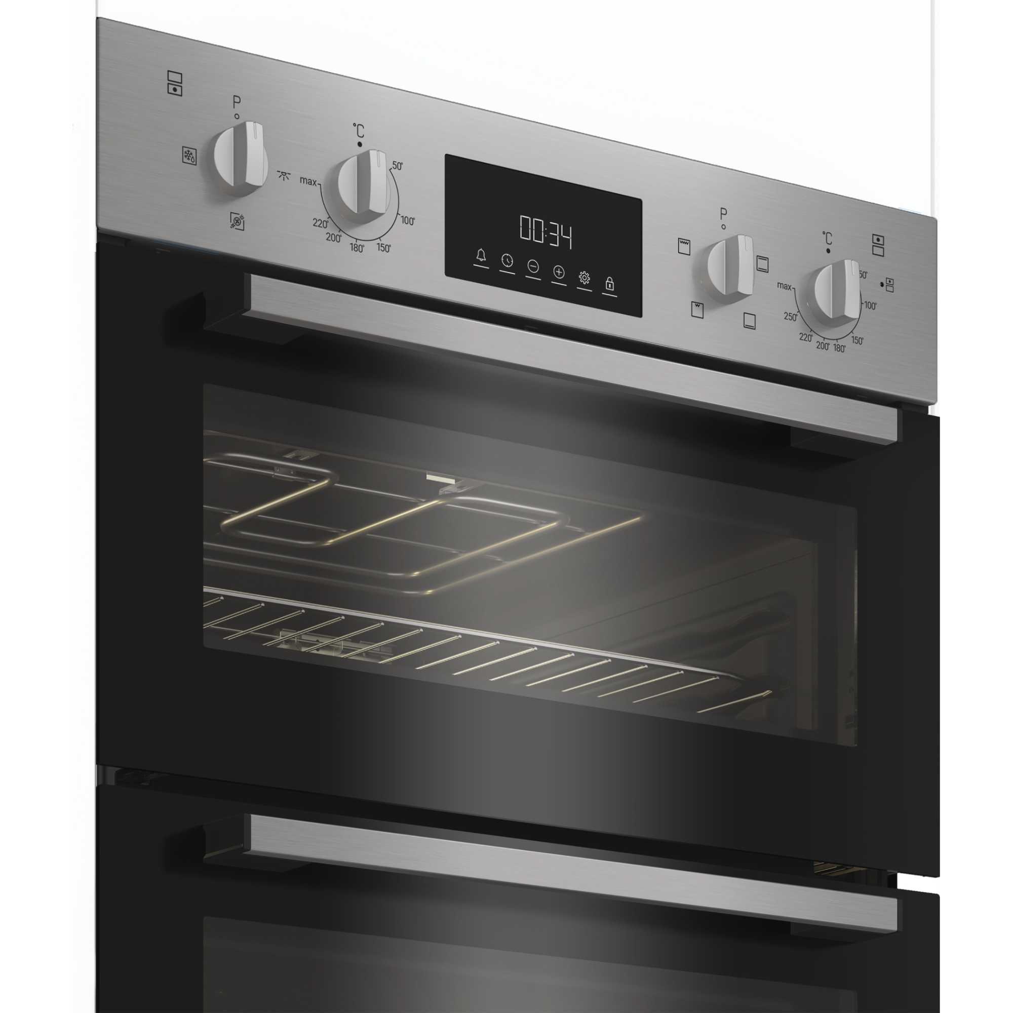 DII 10D IX Built-In Electric Fan Double Oven - Stainless Steel
