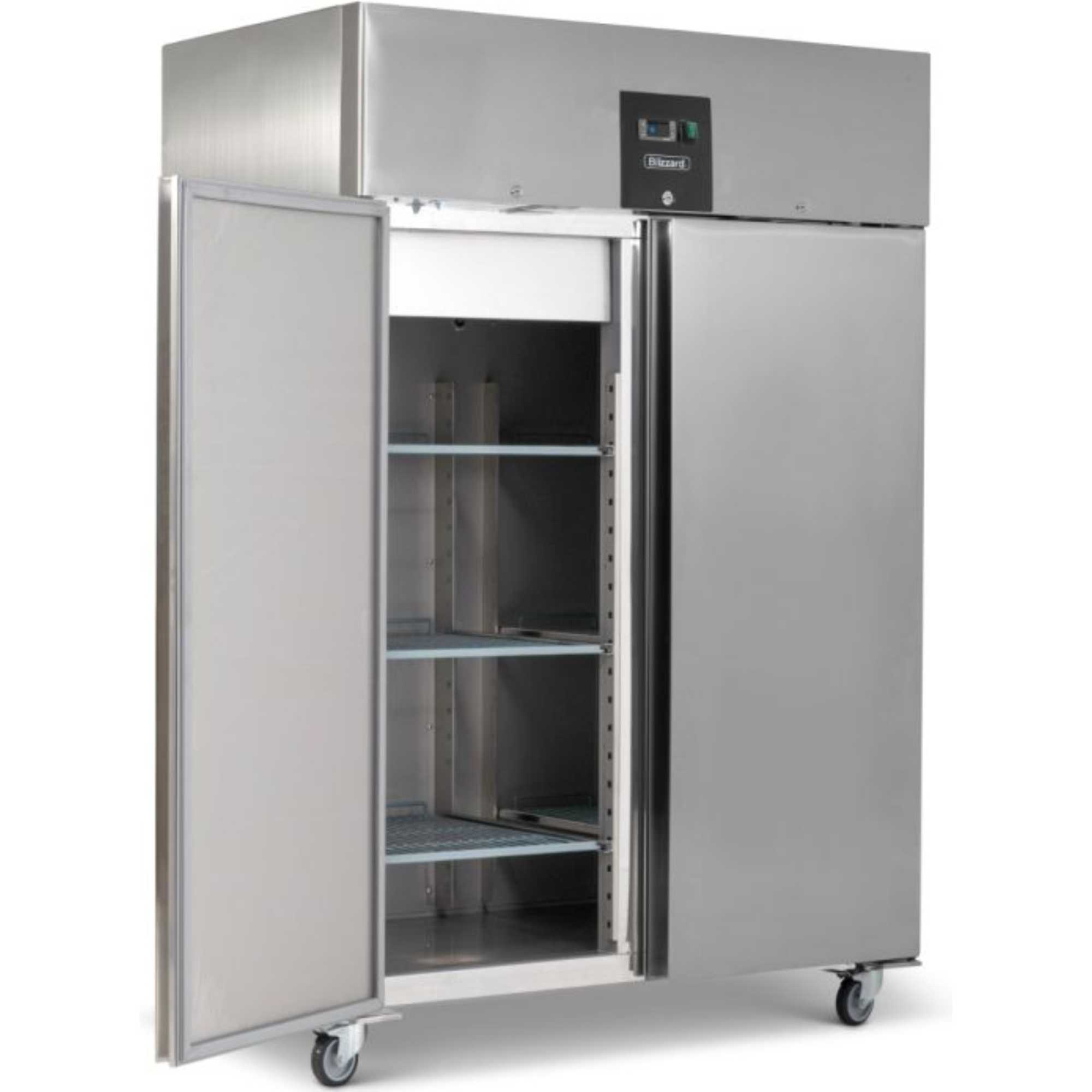 BR2SS Upright Double Hinged Door 1300L Gastronorm Refrigerator