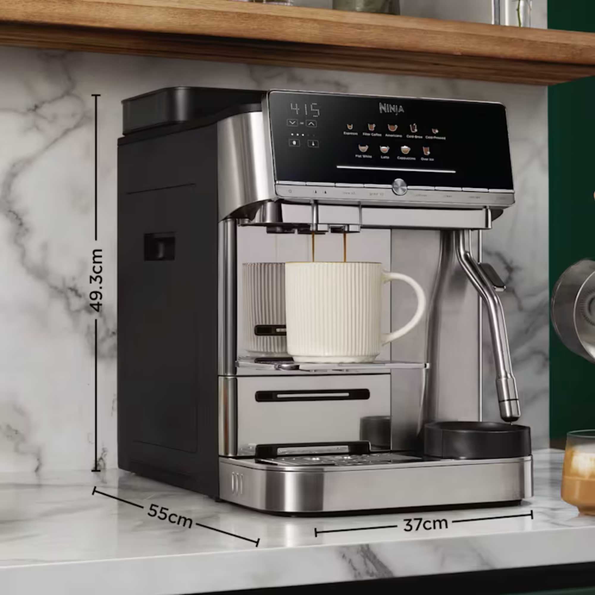 AE1001UK AutoBarista Espresso Coffee Machine Black & Stainless Steel