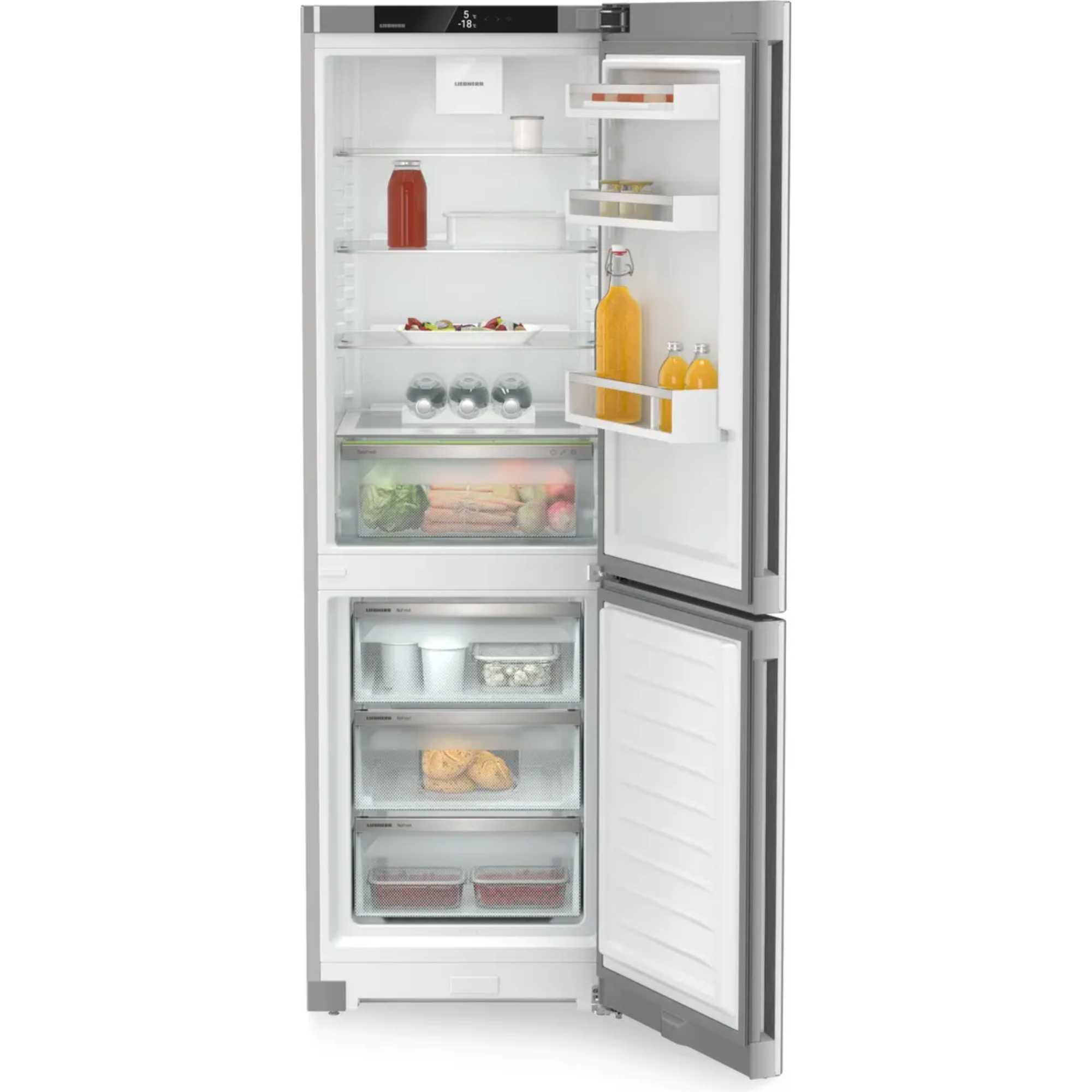 CNsfd 5203 Pure NoFrost 330l Fridge Freezer - SteelFinish