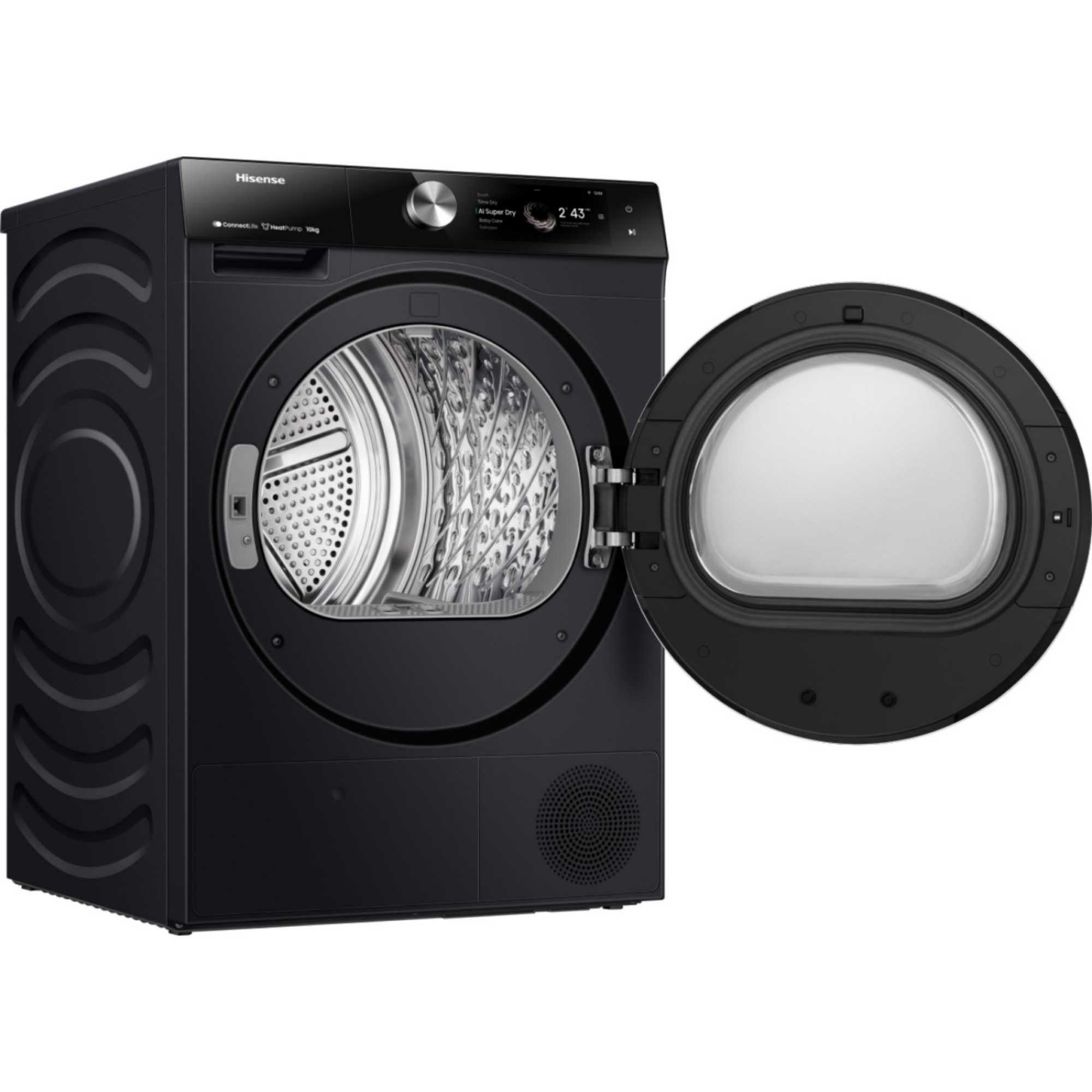 Hisense DH7S107BB tumble dryer Freestanding Front-load 10 kg Black