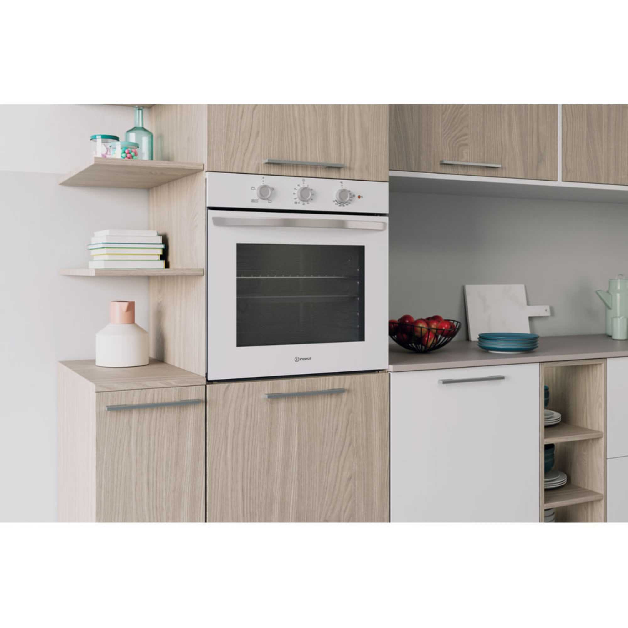 IO 232H W Click&Clean 60cm 71l Electric Single Fan Oven - White