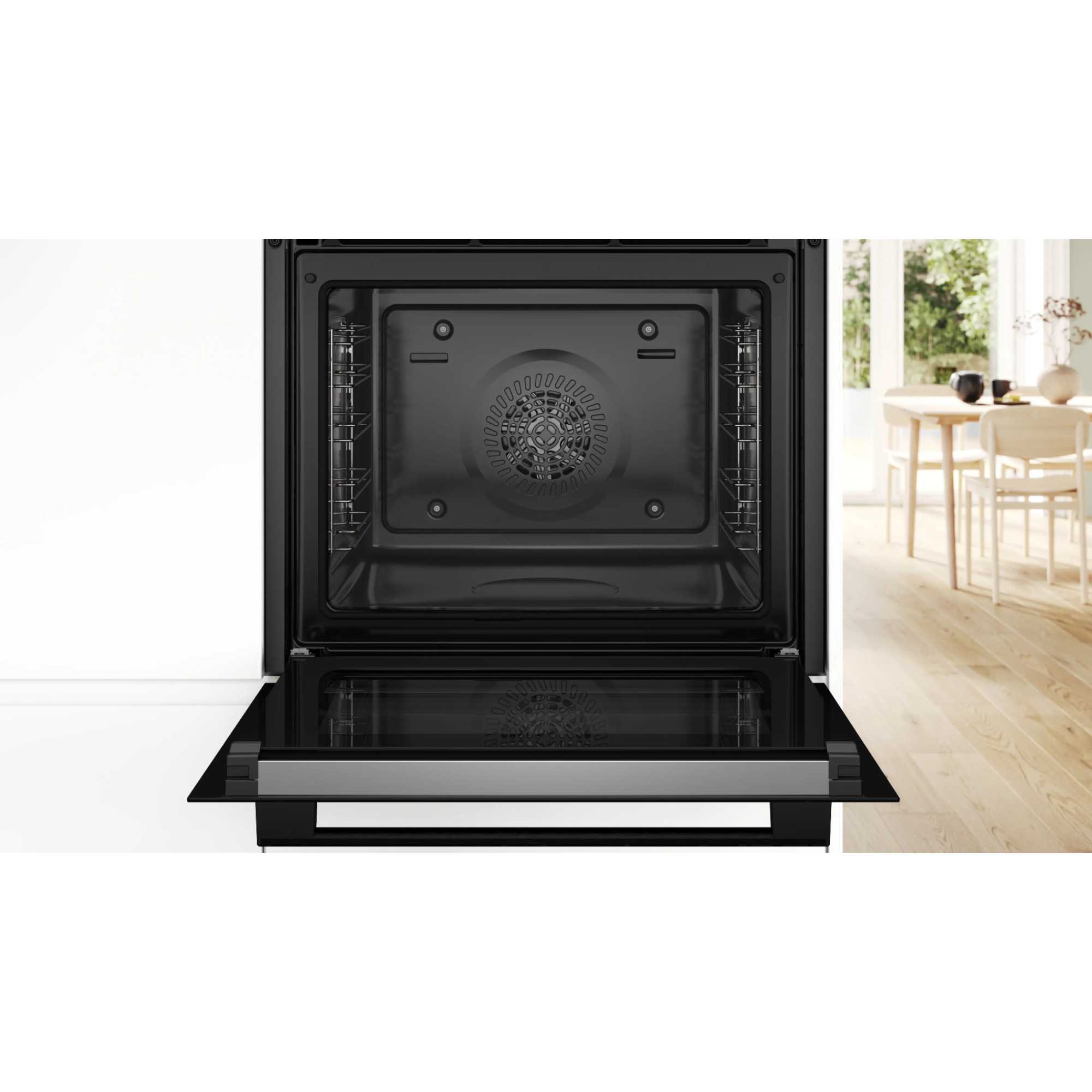 Series 4 HQA574BB3B Built-In Single Oven with Steam Function - Black