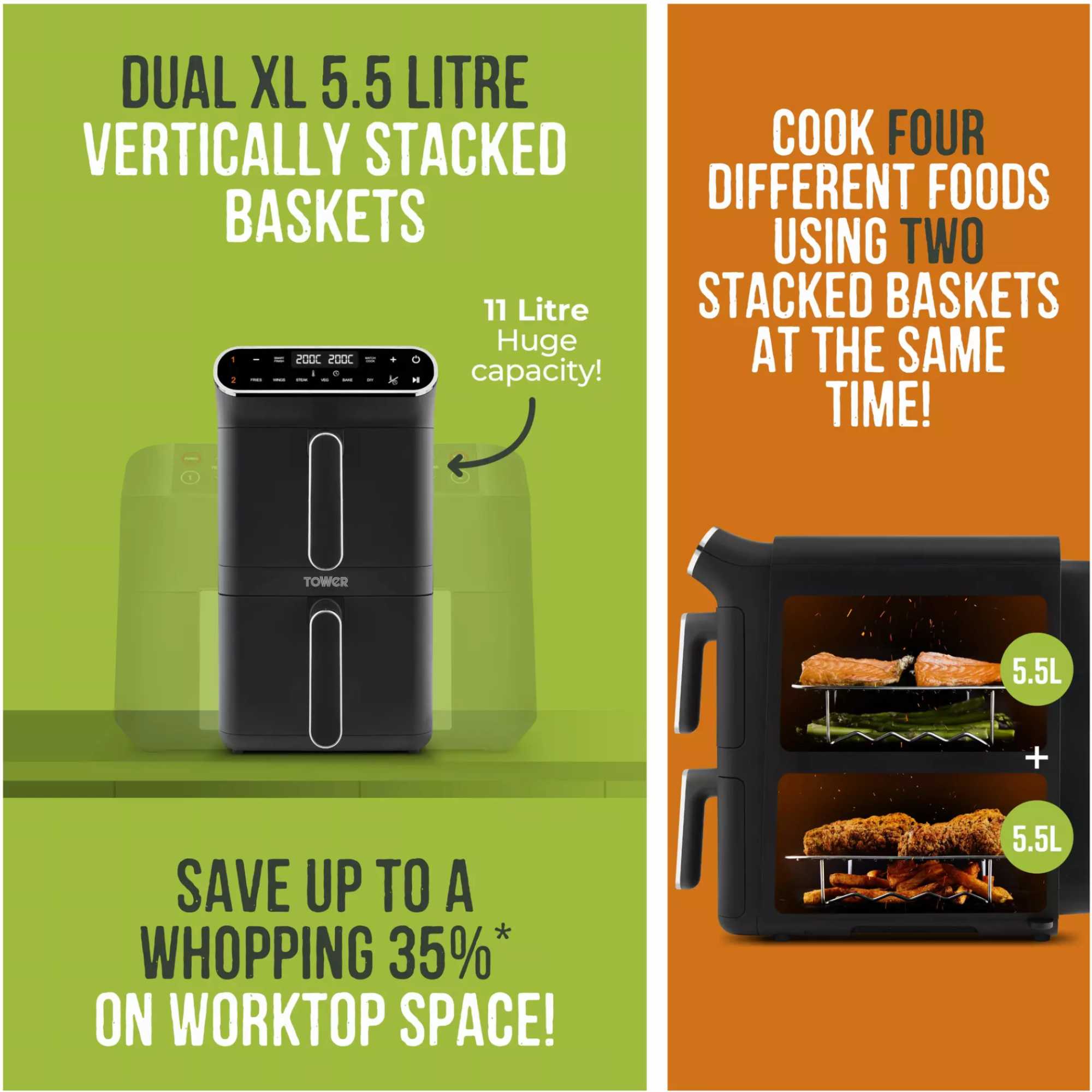 T17190 Vortx 11l Dual Layer Air Fryer