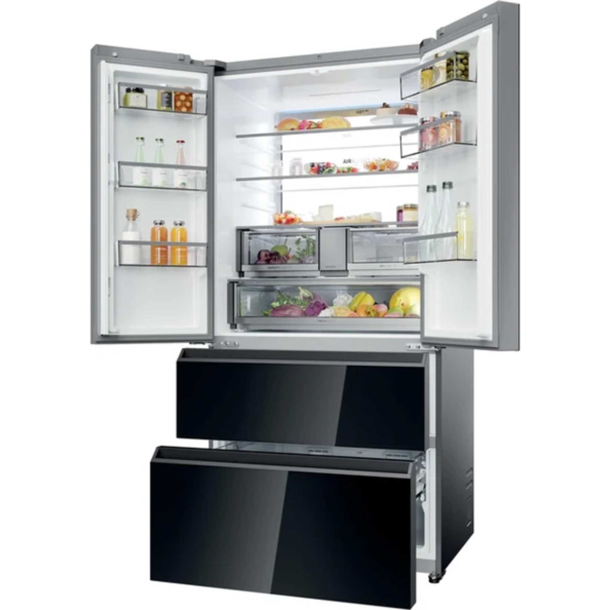 FD 90 Series 7 American Style Fridge Freezer 60/40 No Frost - Glass Inox Look - HFR79F19DFGB