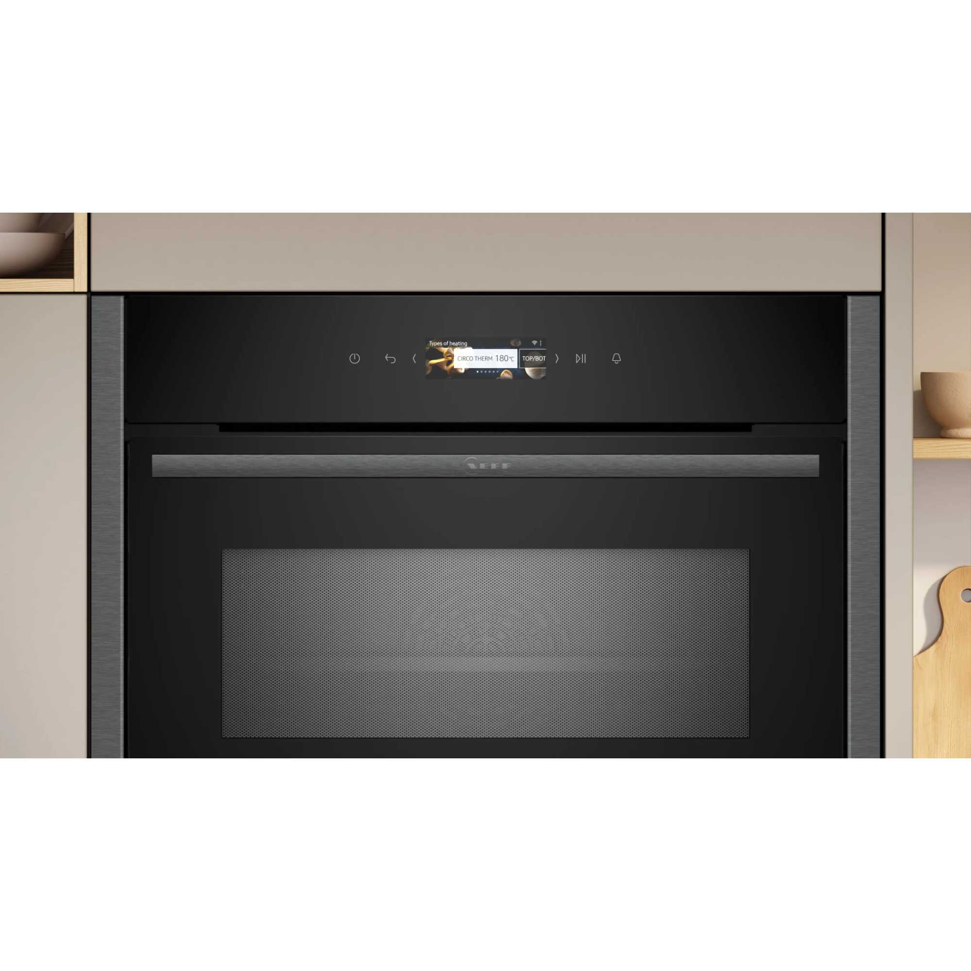 N 70 C24MR21G0B Built-In Compact Smart Single Oven with Microwave Function - Graphite Grey