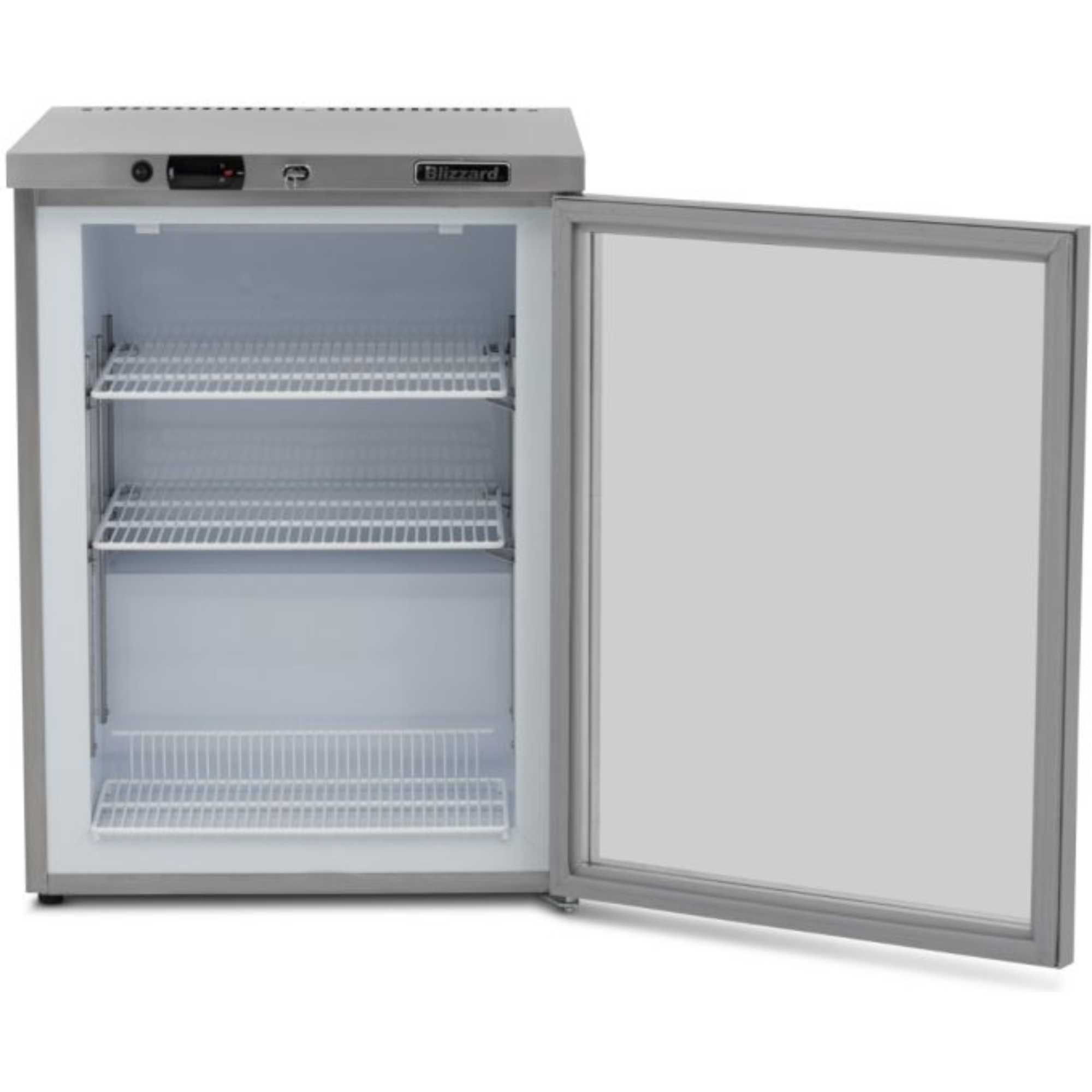 UCF140CR Single Door Undercounter 85L Freezer - Stainless Steel