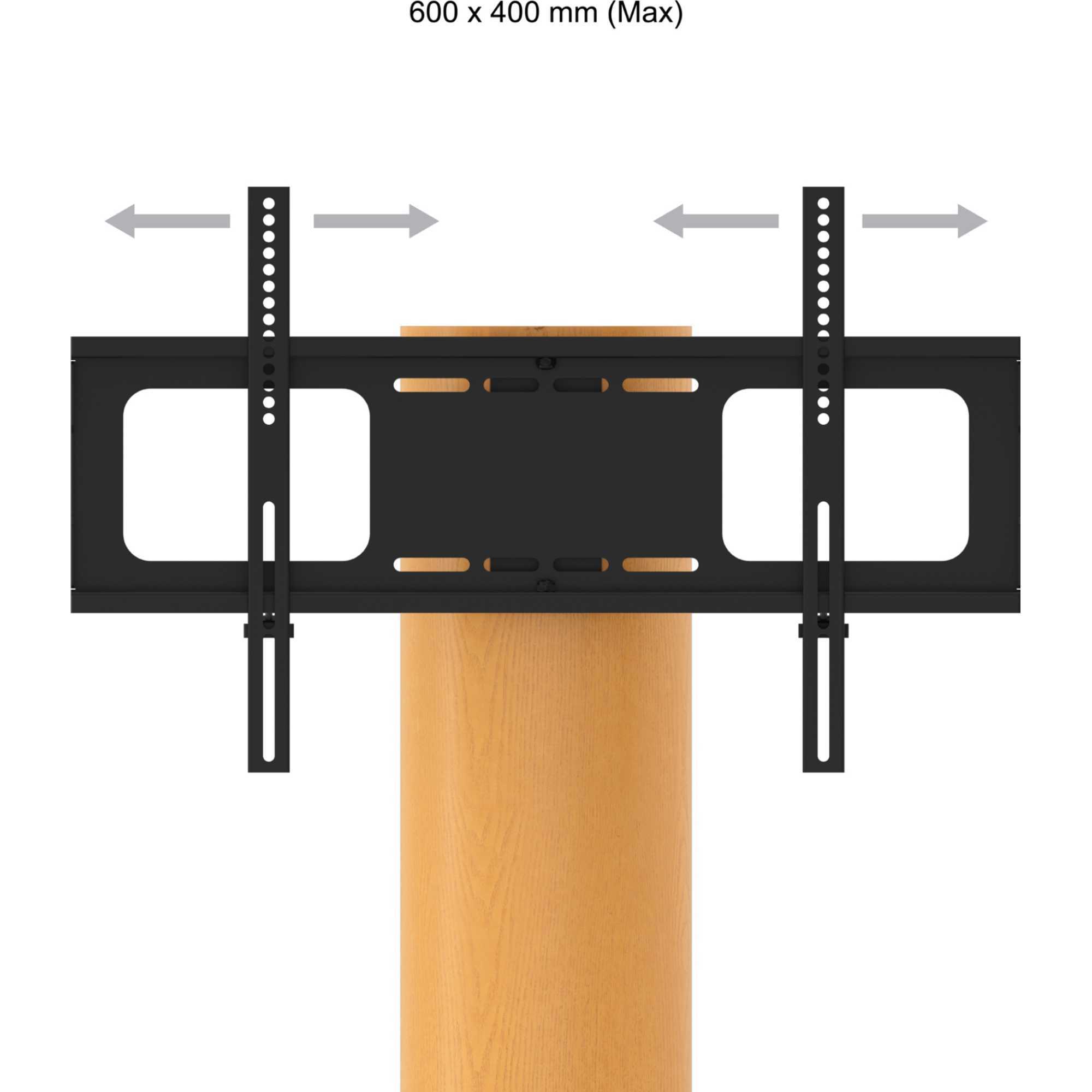 FL930CHEO Affinity Chepstow One Oval Pedestal TV Stand for 32-65" TVs - Oak