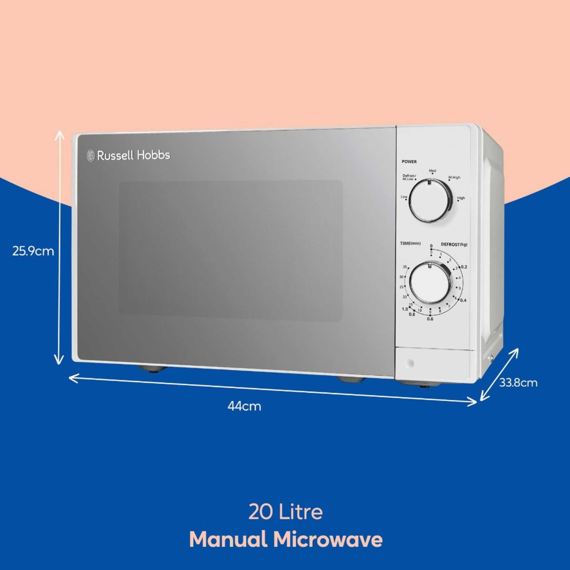 RHM2027 20l 800W Manual Microwave - White