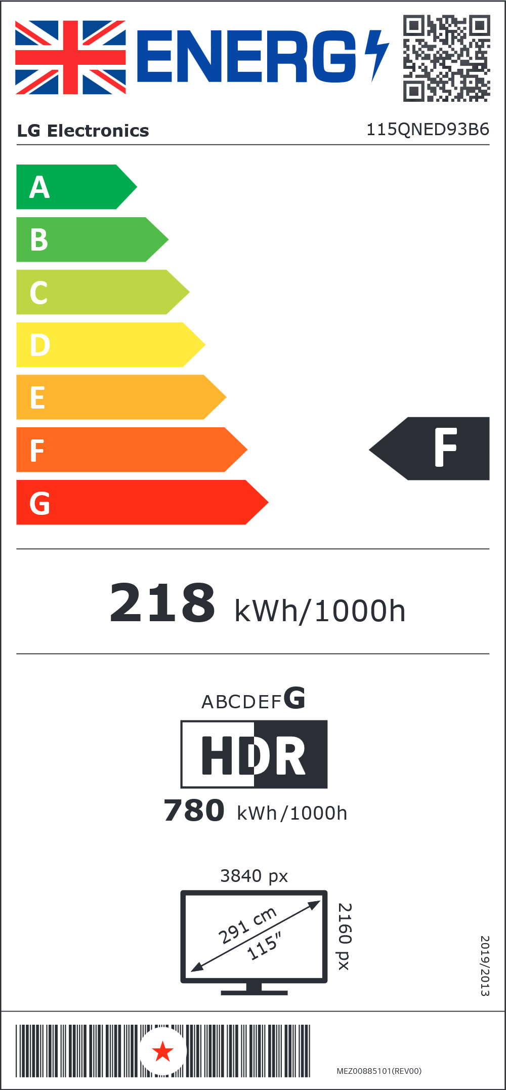 LG QNED93B6 115" 4K Ultra HD HDR Smart TV