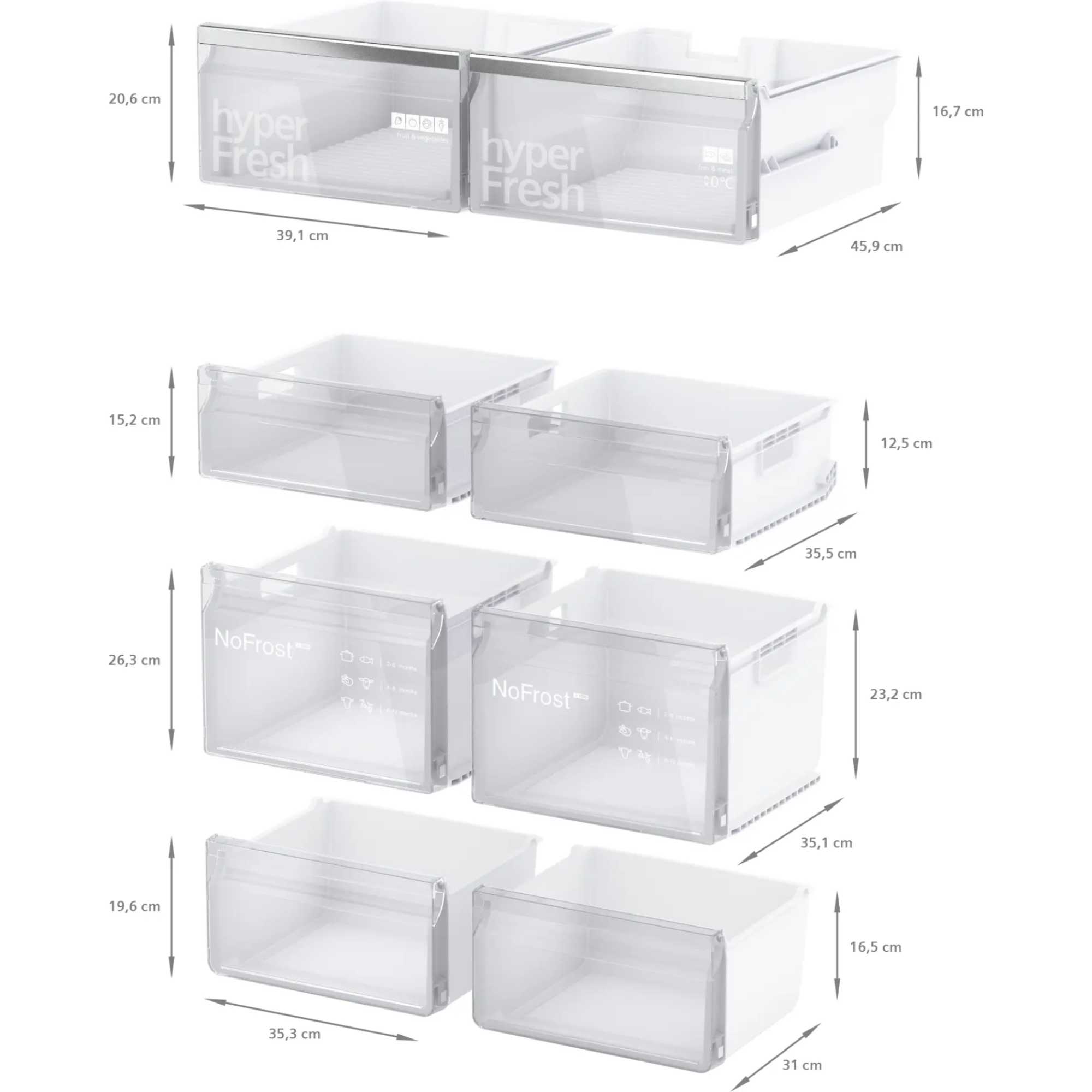 KF96NAXEAG 605l LED Total noFrost Fridge Freezer - Black