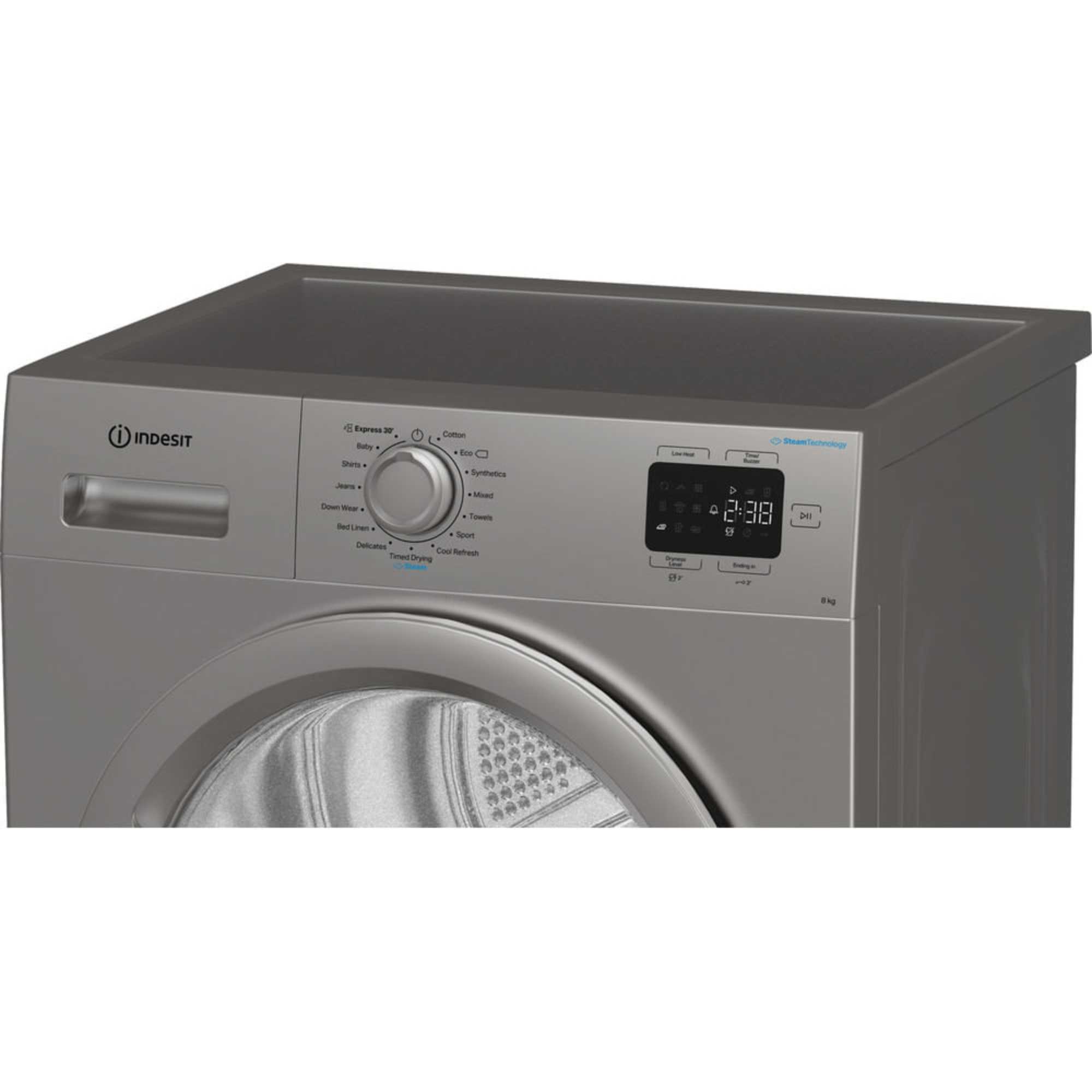 C YSD 82D SS UK 8kg Heat Pump Tumble Dryer - Silver