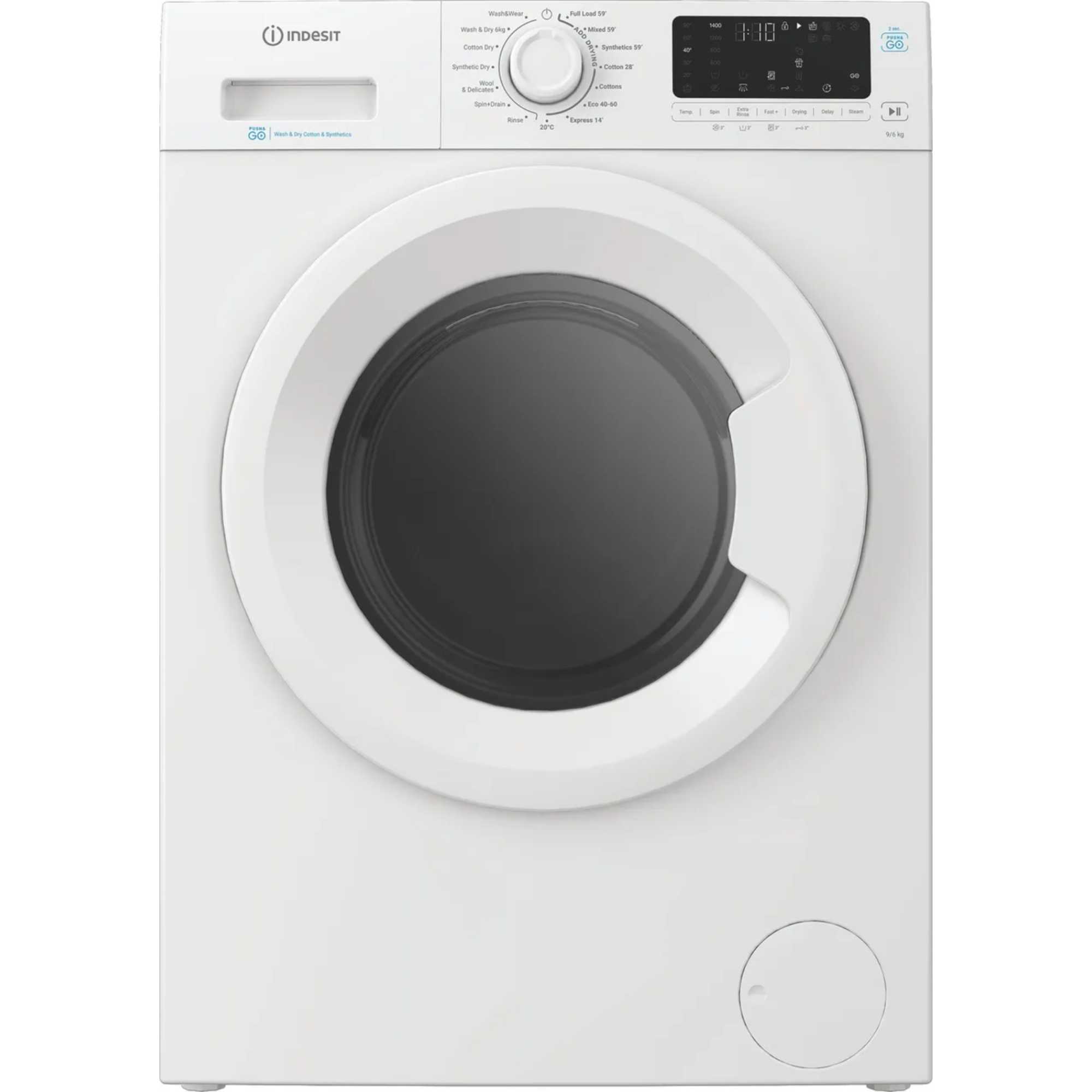 IDP 9646 PUSH&GO UK 9kg / 6kg Washer Dryer with 1400 rpm - White