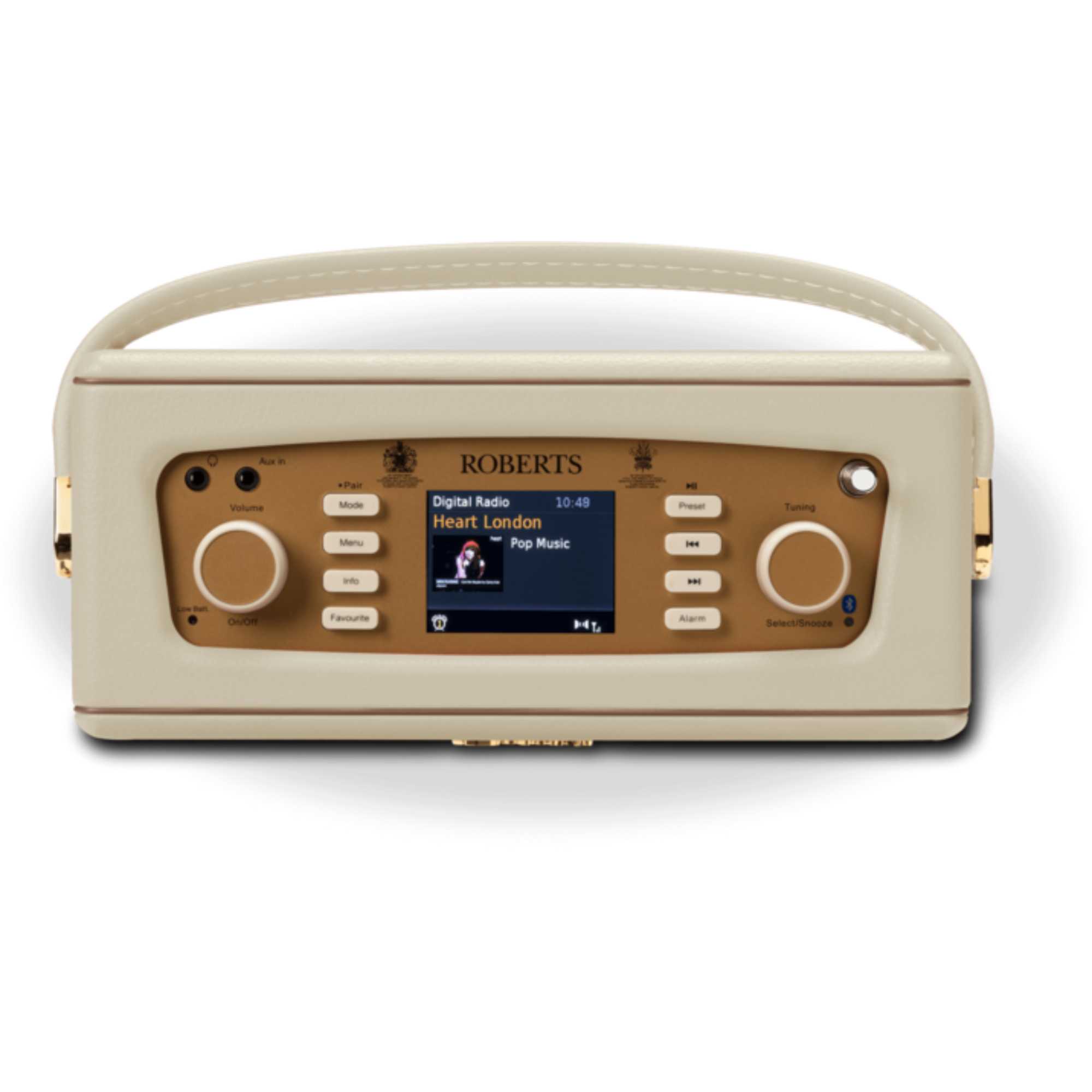 RD70PC 1950s Style Clock Radio - Pastel Cream
