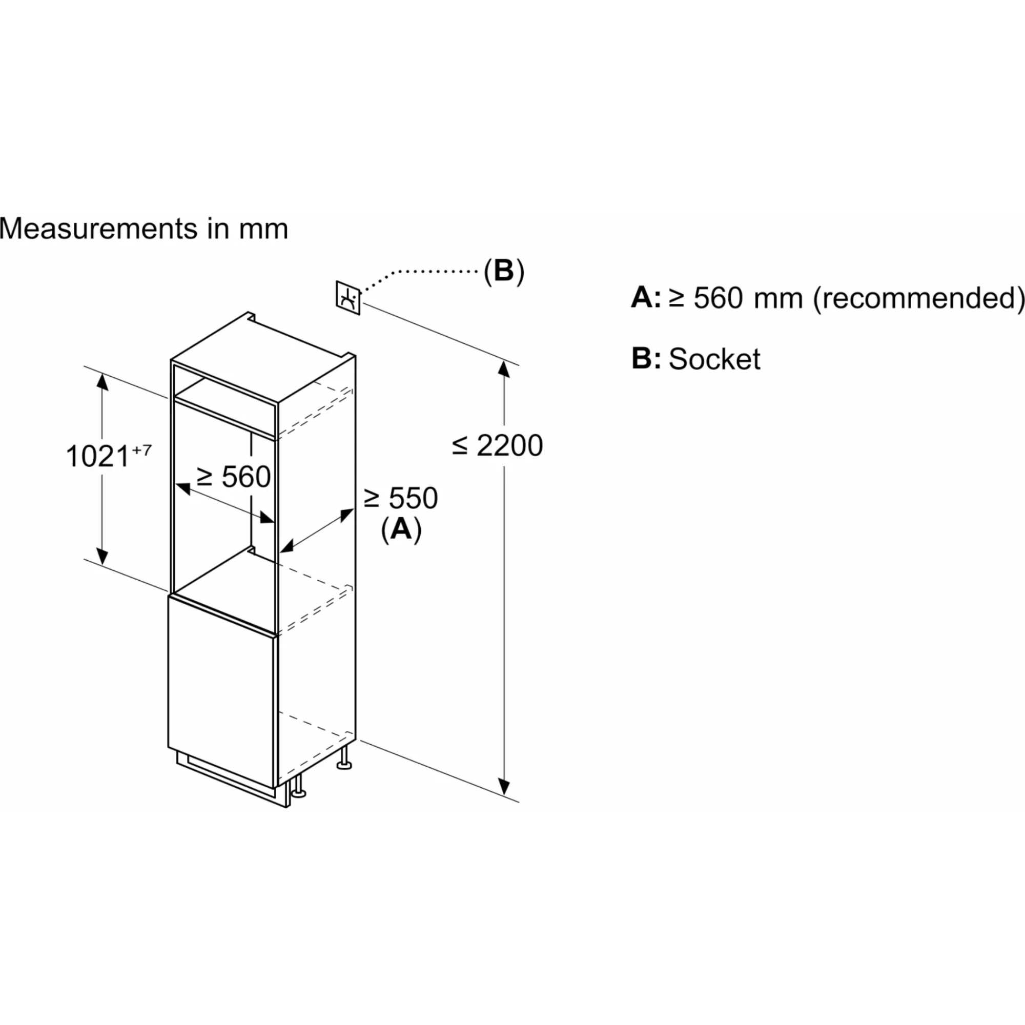 KI1311SE0 N 30 165l Built-In Larder Fridge